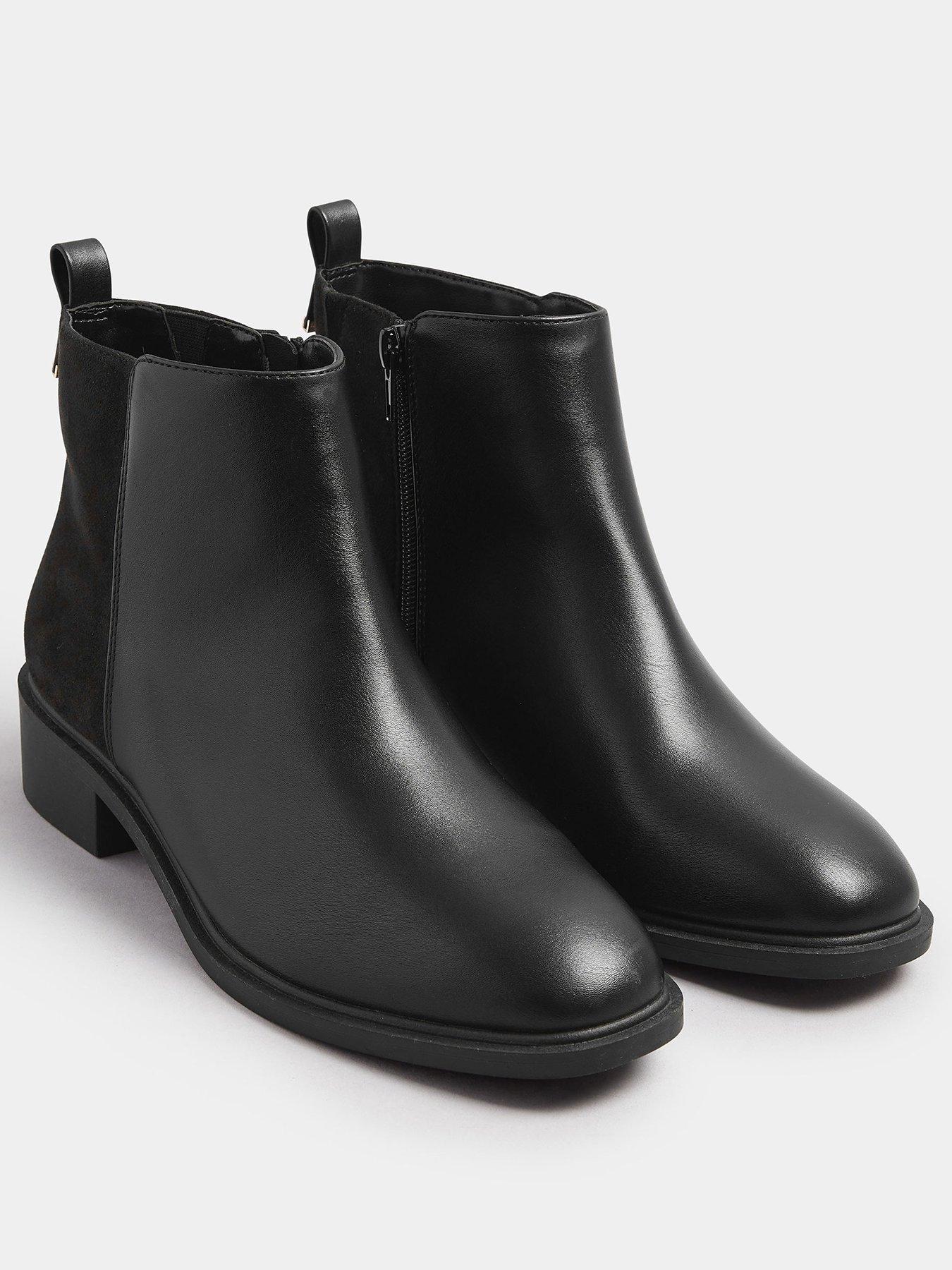 Image 2 of 4 of Yours Extra Wide Fit Metal Trim Ankle Boot - Black