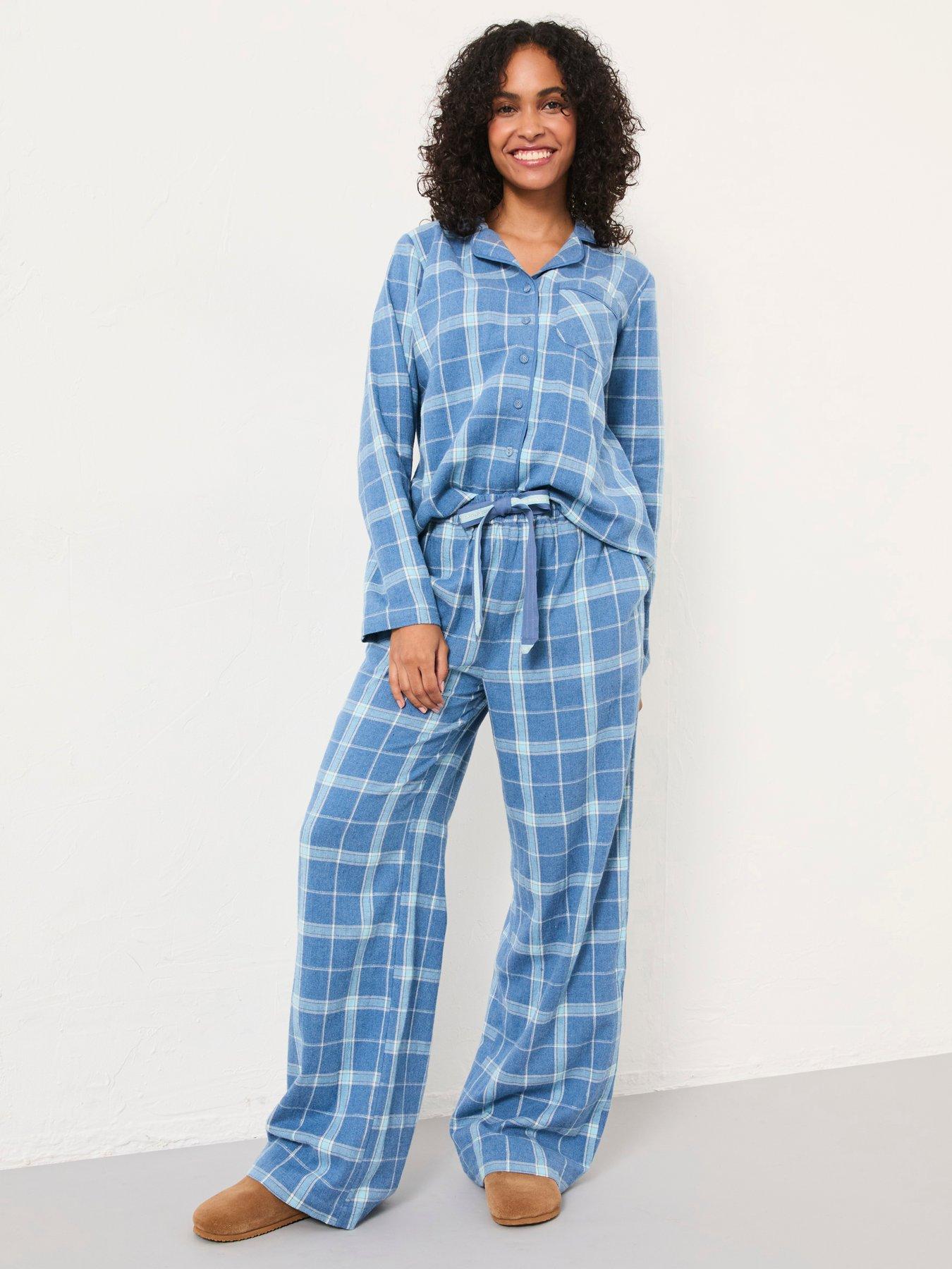 fatface-woven-check-set-blue