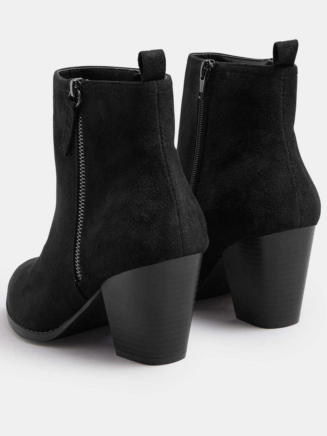 yours-extra-wide-fit-micro-side-zip-heel-boot-blackback