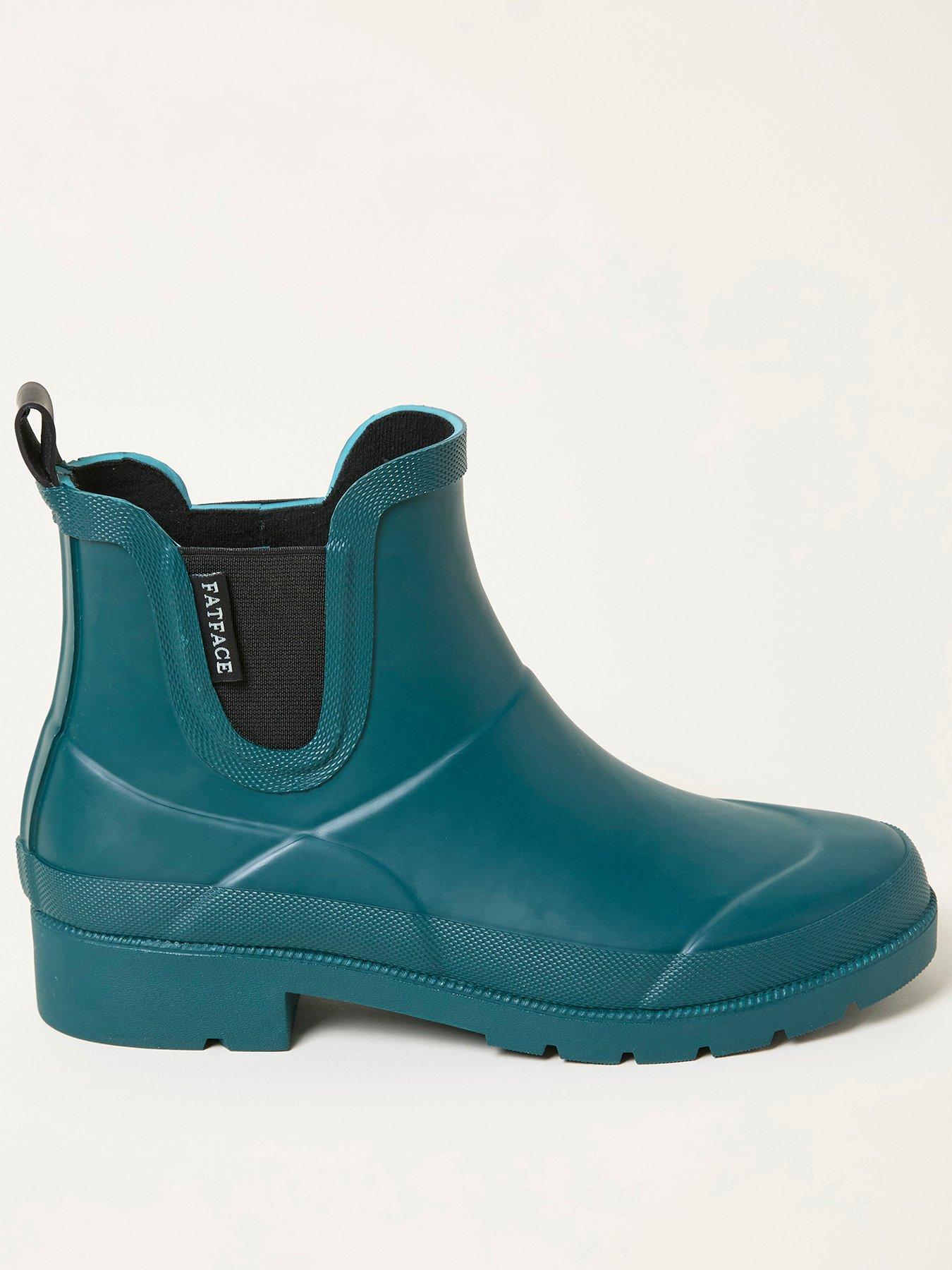FatFace Rubber Ankle Welly - Teal Blue