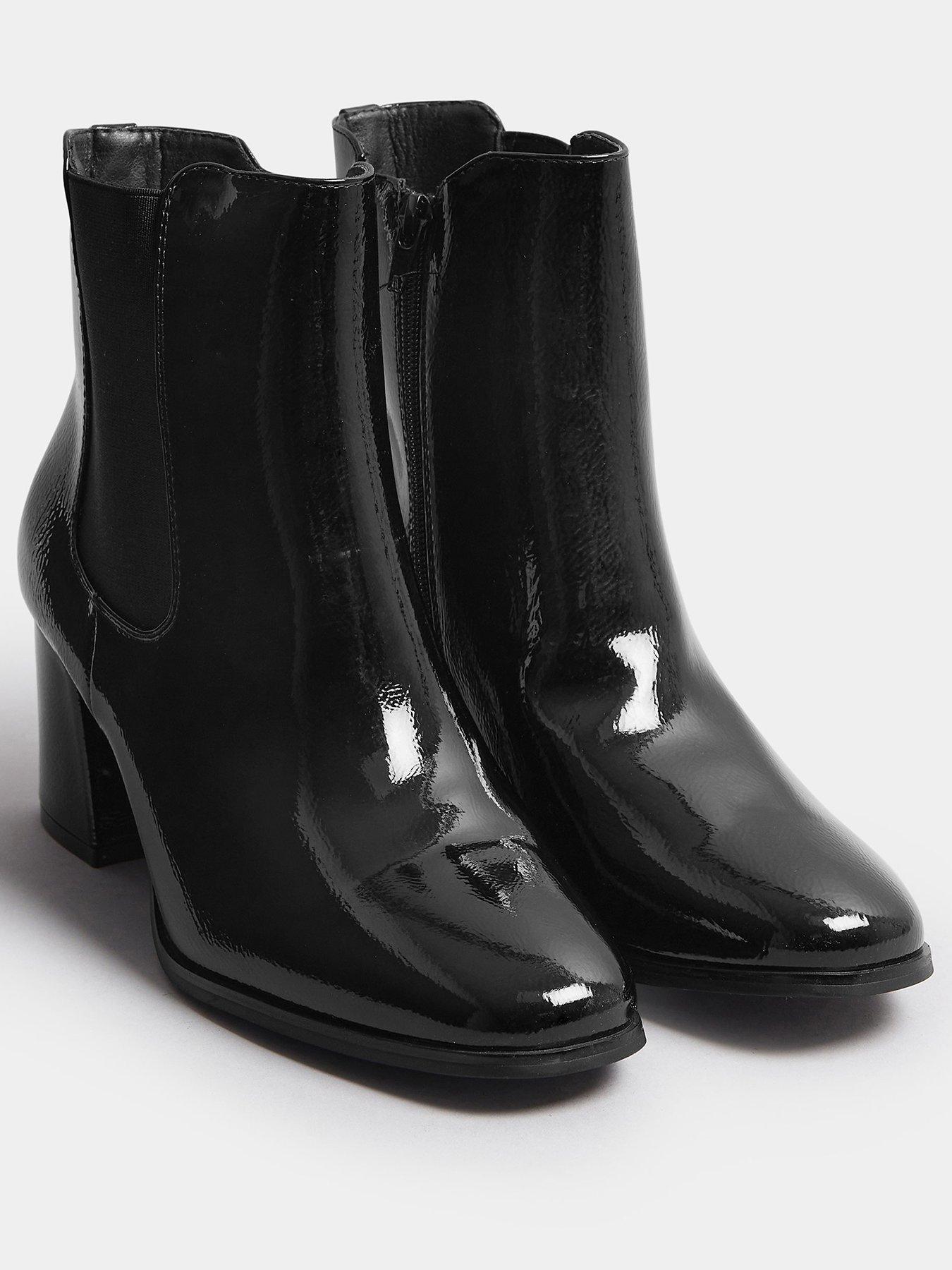 yours-wide-fit-patent-block-chelsea-boot-blackstillFront