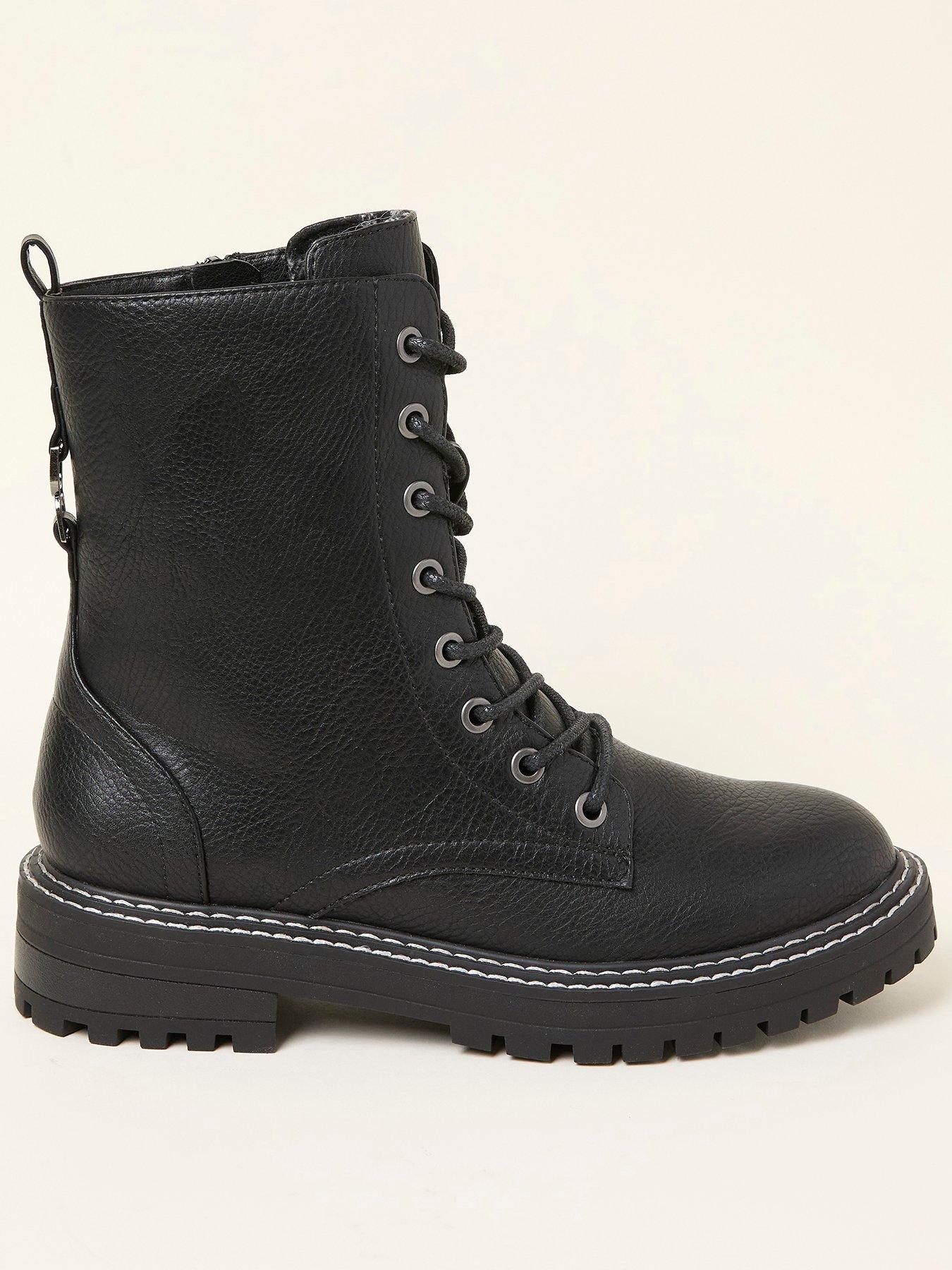 FatFace Violet Chunky Boot - Black