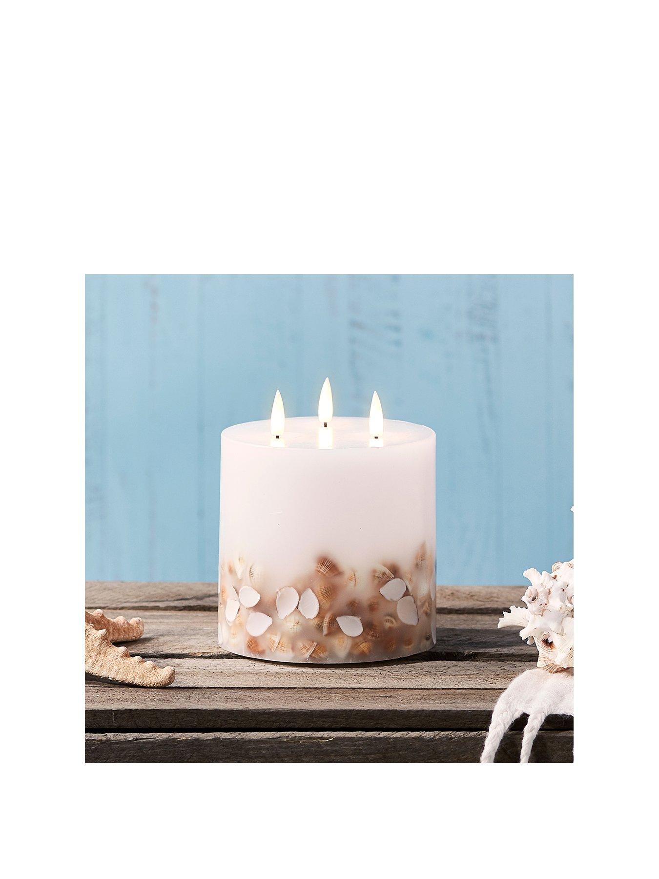 lights4fun-truglow-led-shell-3-wick-candlestillFront