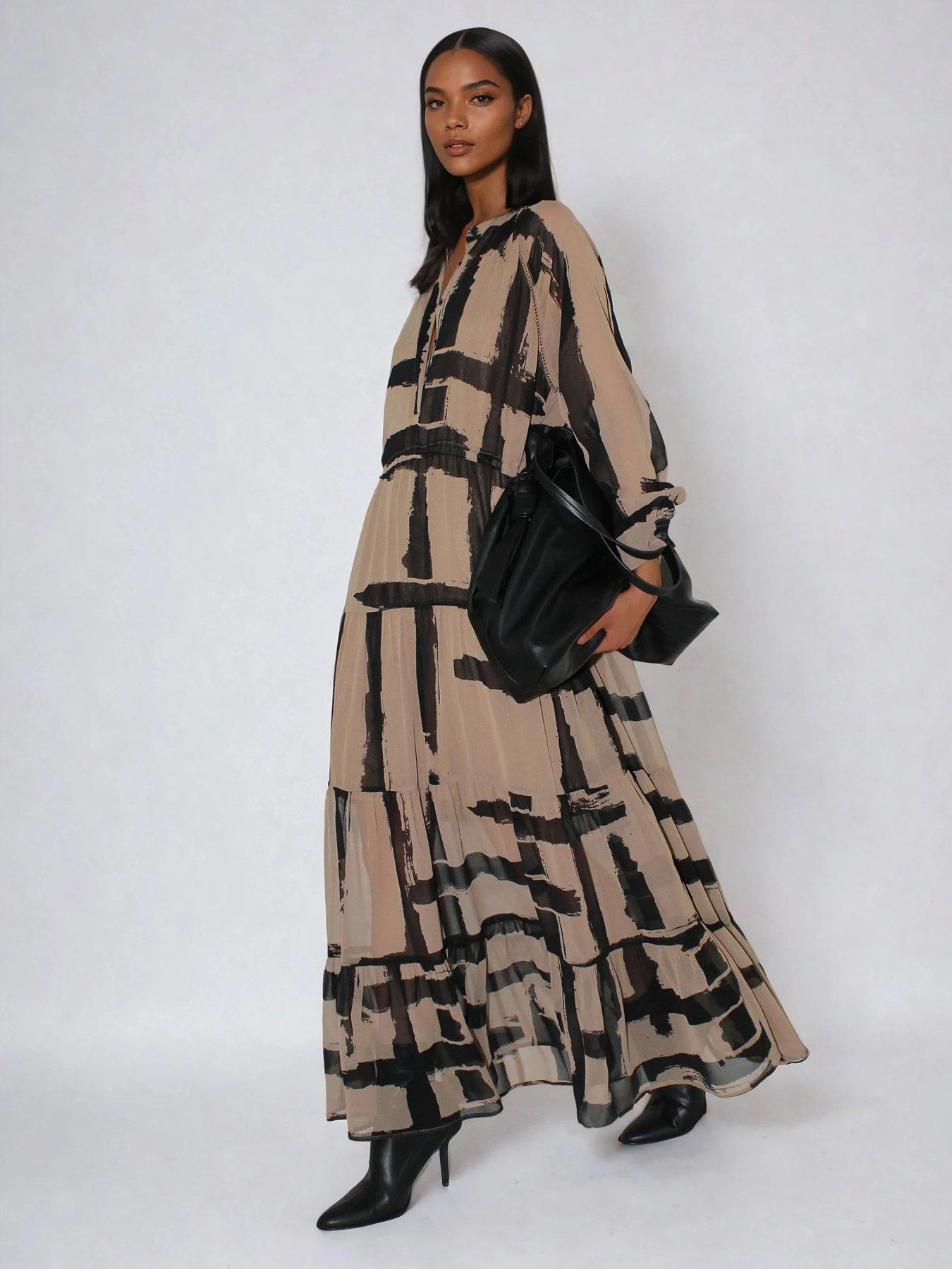 religion-loose-zoe-stripe-selvage-maxi-dress-brownback