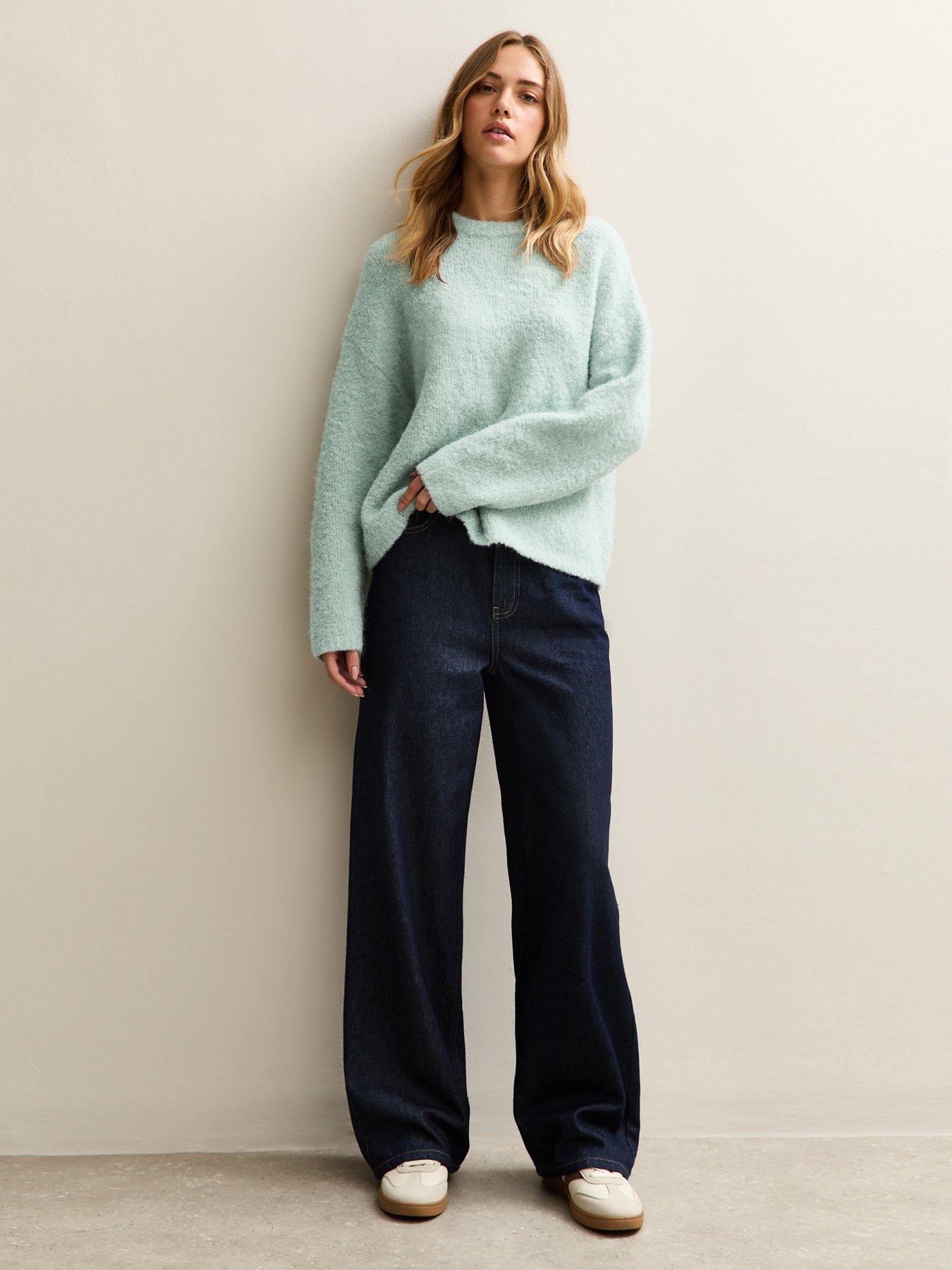 new-look-mint-green-boucle-knit-jumperback