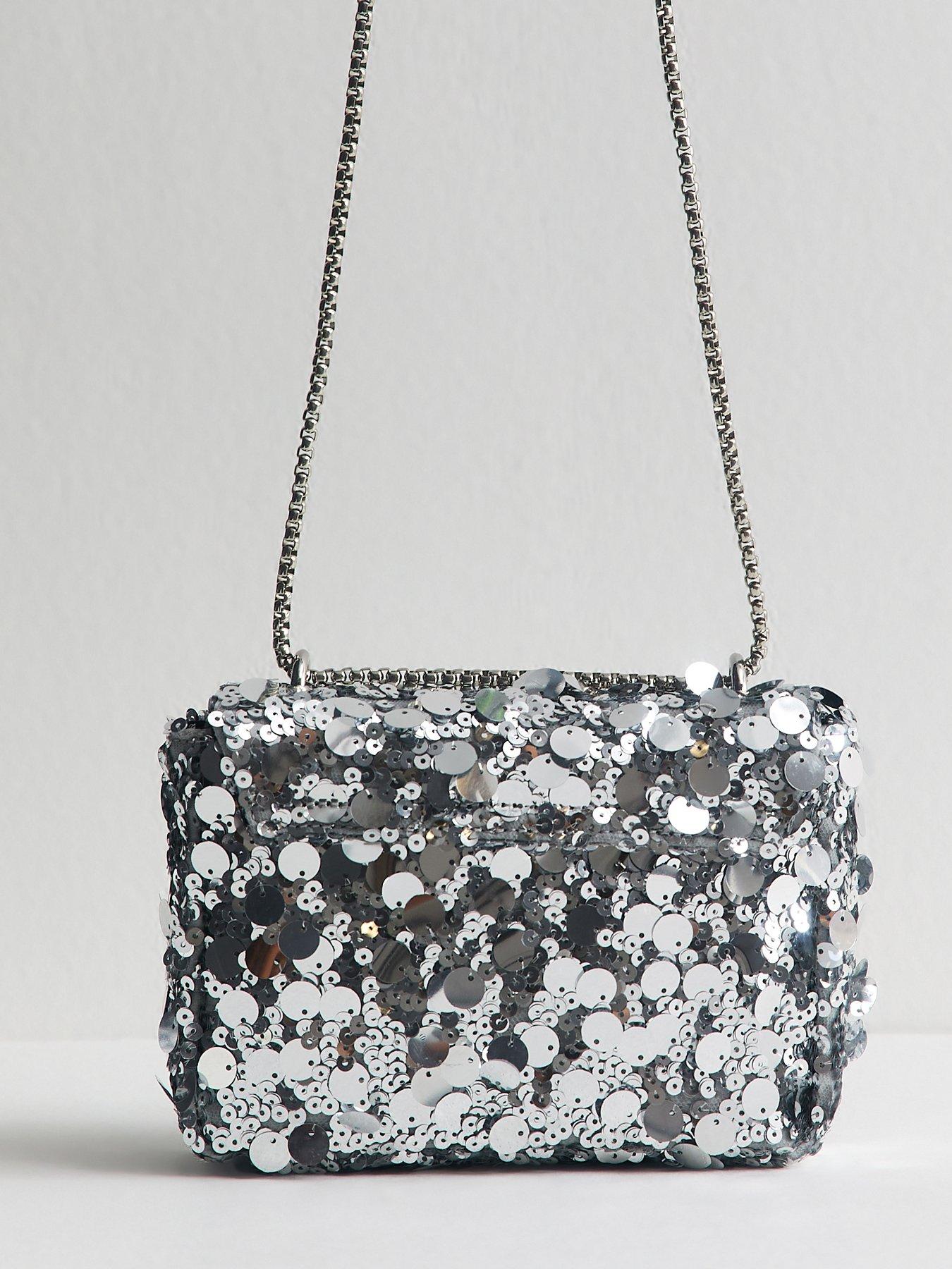 Image 3 of 5 of New Look Silver Sequin Cross Body Bag