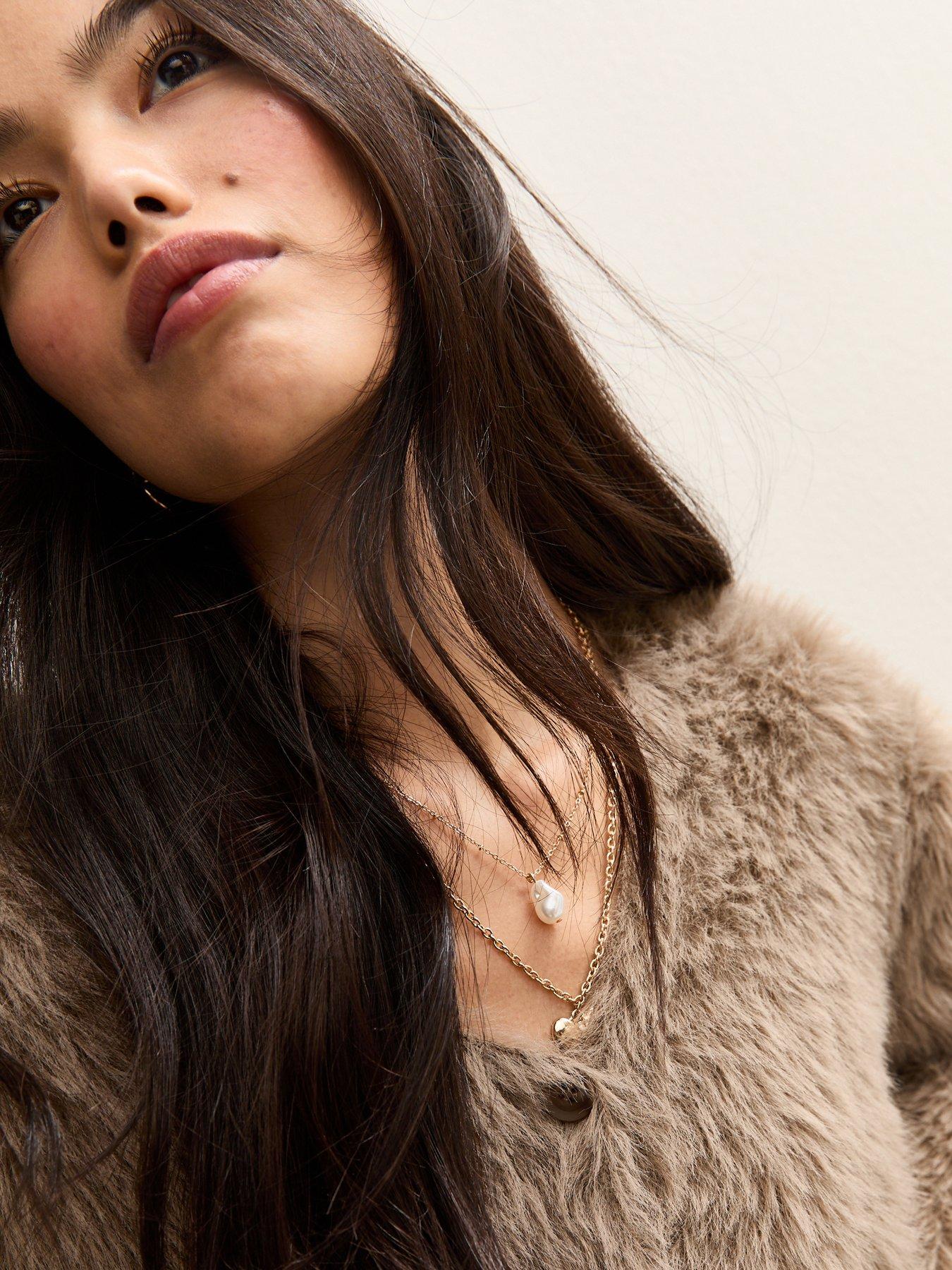 Image 4 of 5 of New Look Camel Super Fluffy Button Up Cardigan