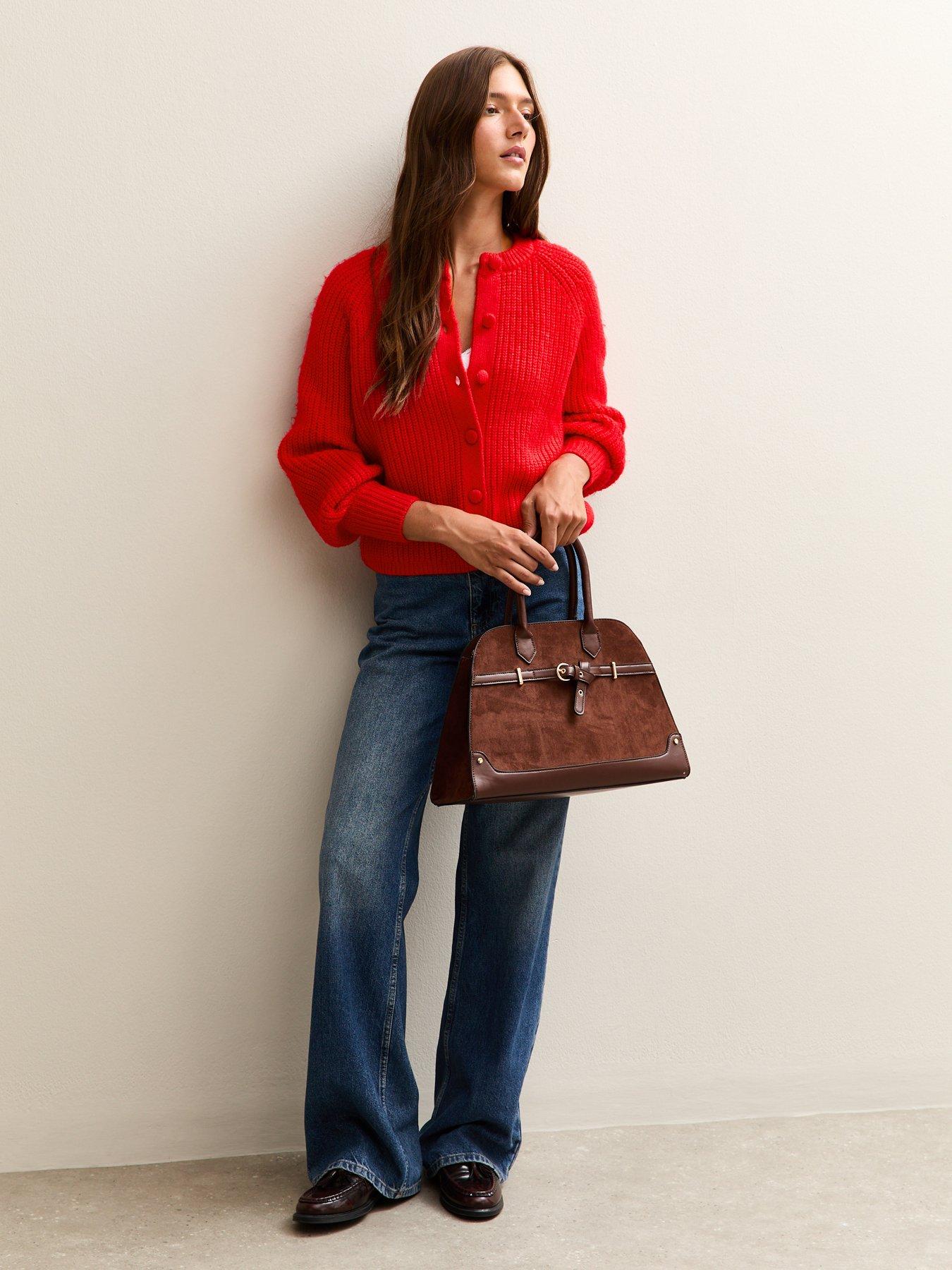 new-look-bright-red-ribbed-knit-raglan-sleeve-cardiganback