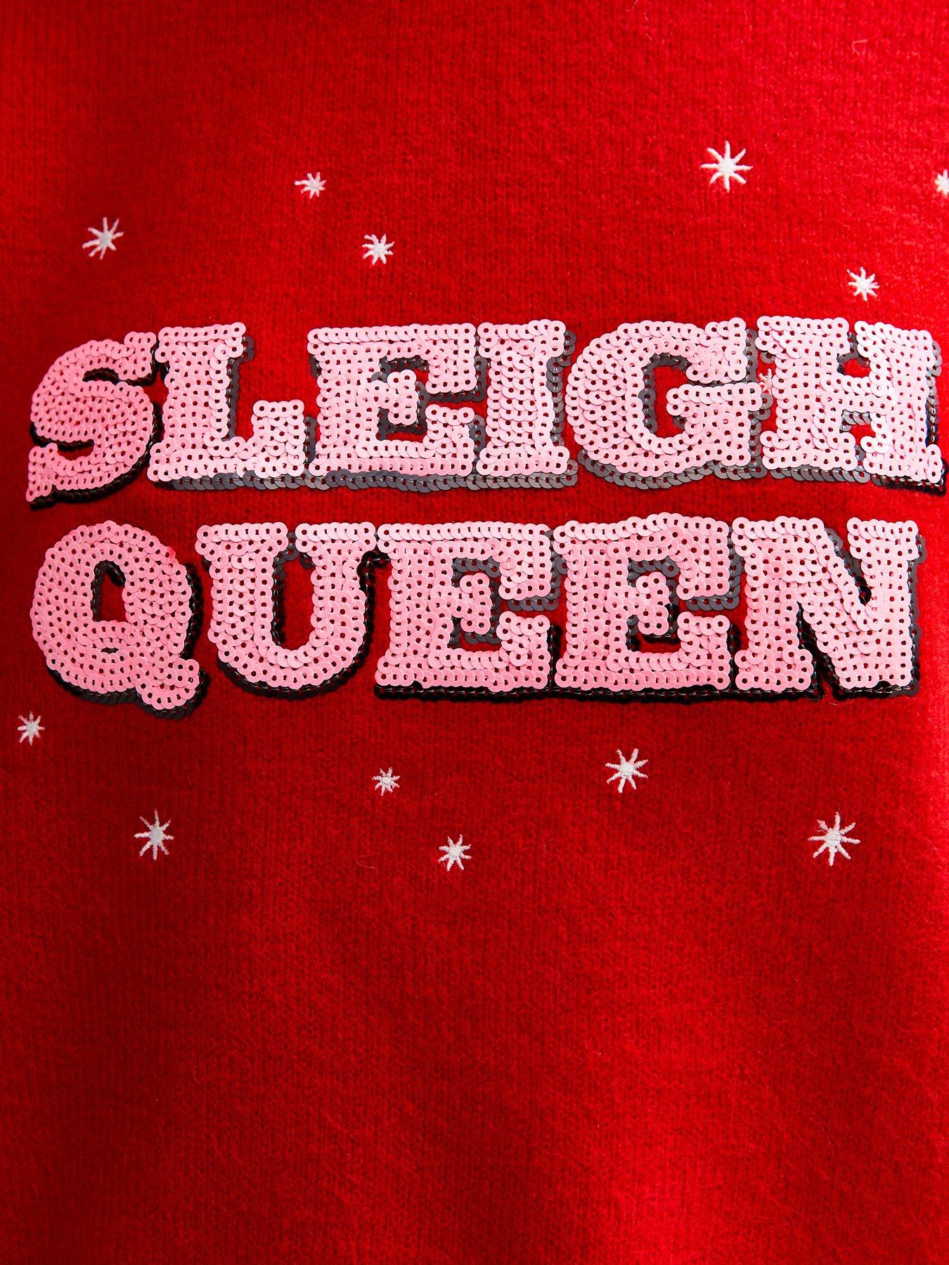 new-look-sequinned-sleigh-queen-christmas-jumper-reddetail