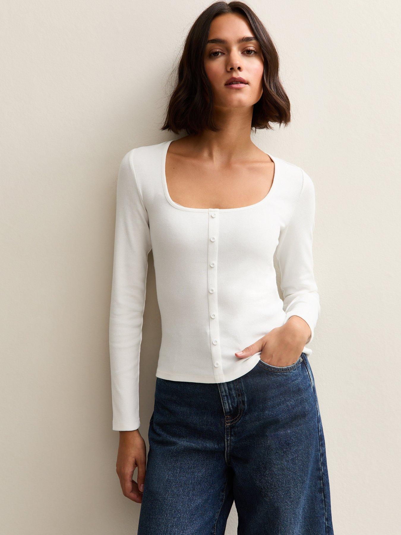 new-look-off-white-square-neck-button-detail-long-sleeve-top