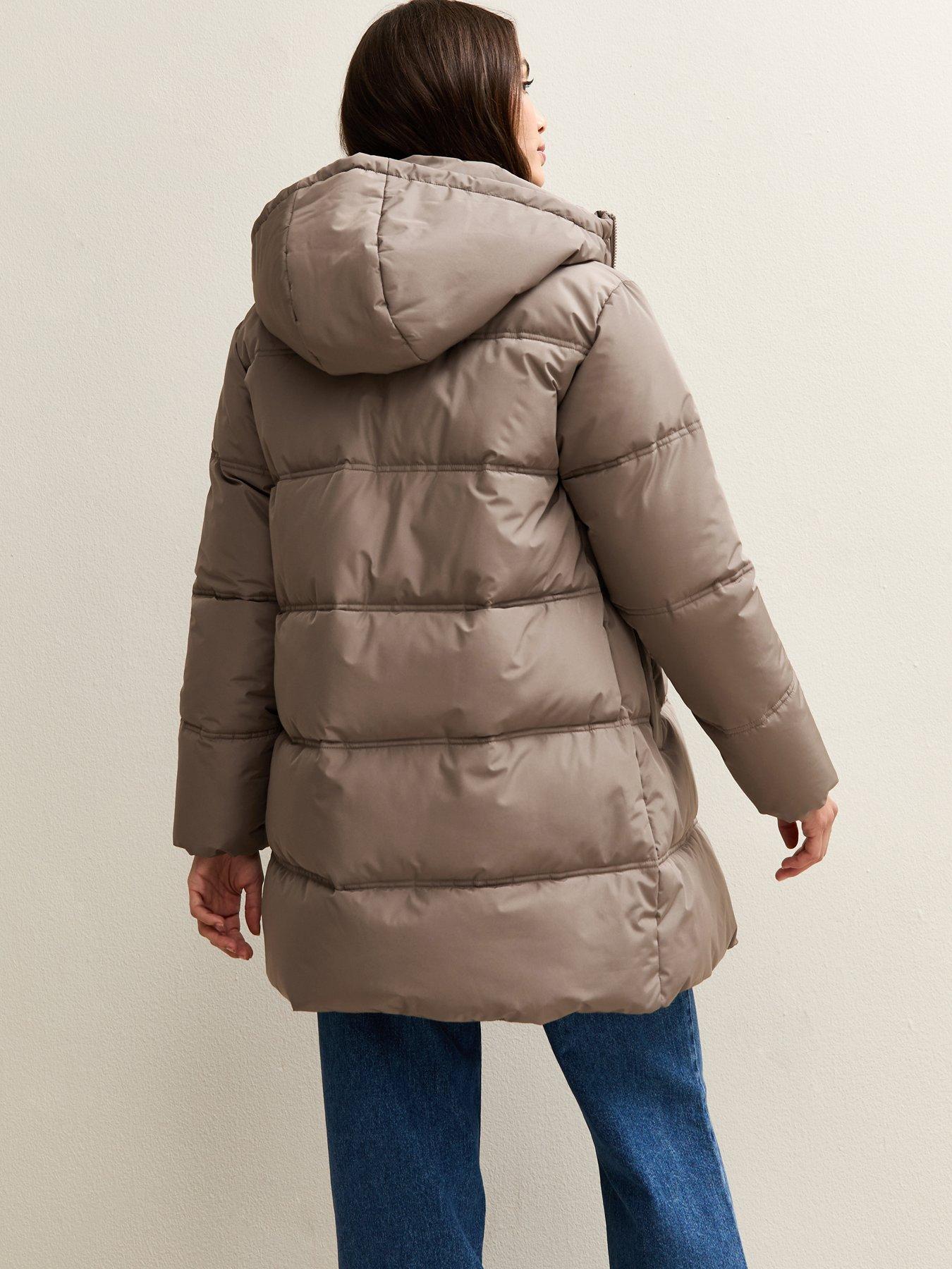 Image 2 of 5 of New Look Midi Length Padded&nbsp;Jacket - Mink