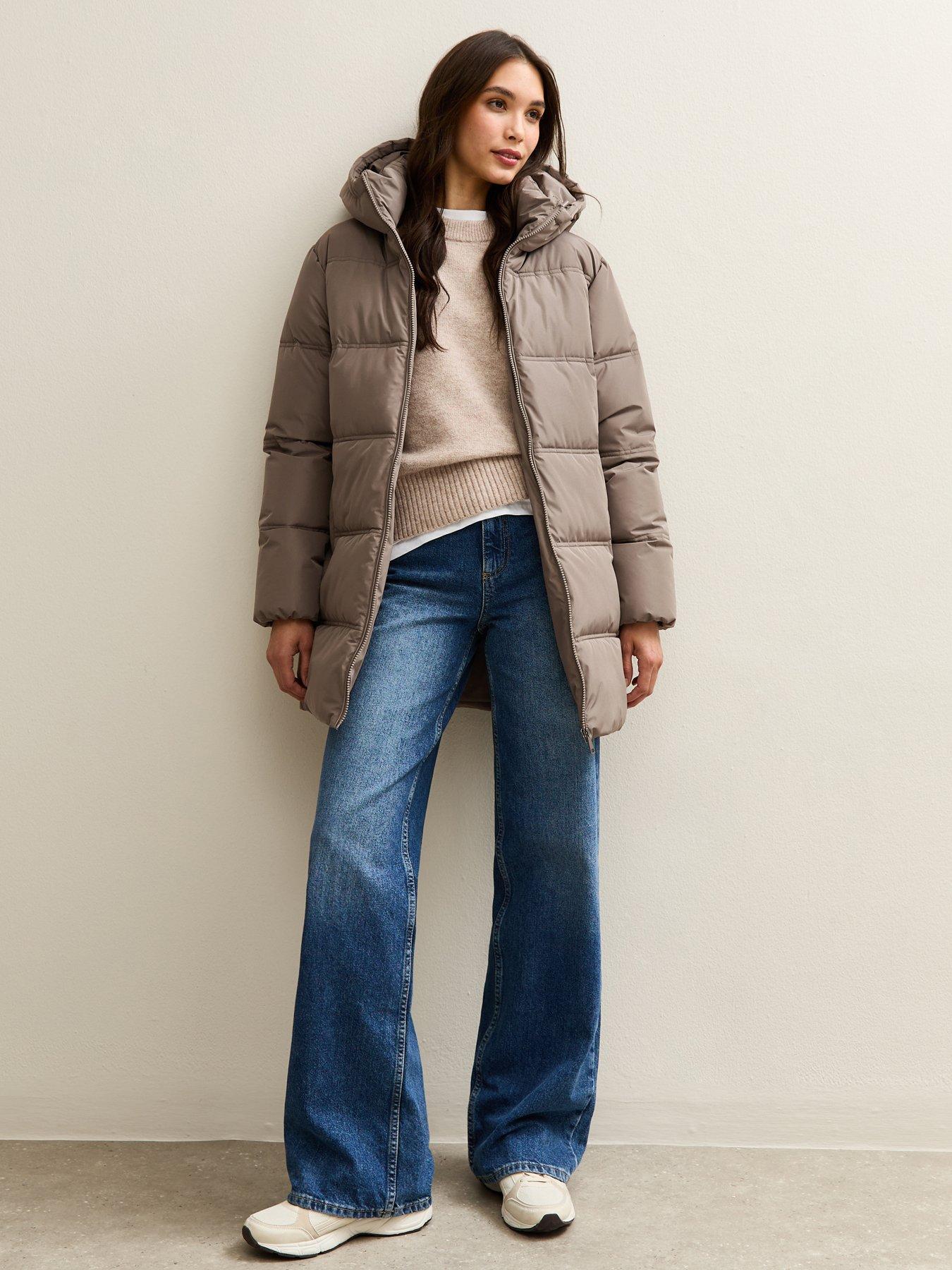 Image 3 of 5 of New Look Midi Length Padded&nbsp;Jacket - Mink