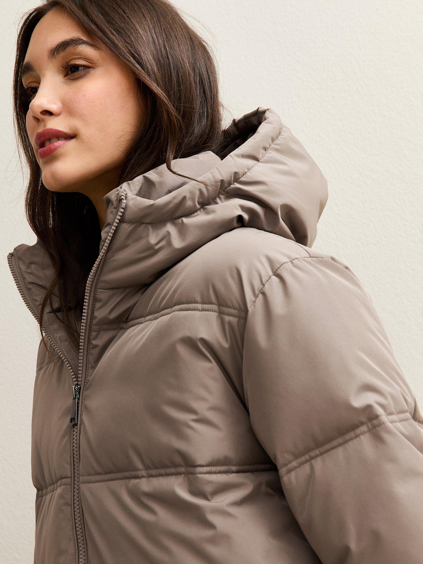 Image 4 of 5 of New Look Midi Length Padded&nbsp;Jacket - Mink
