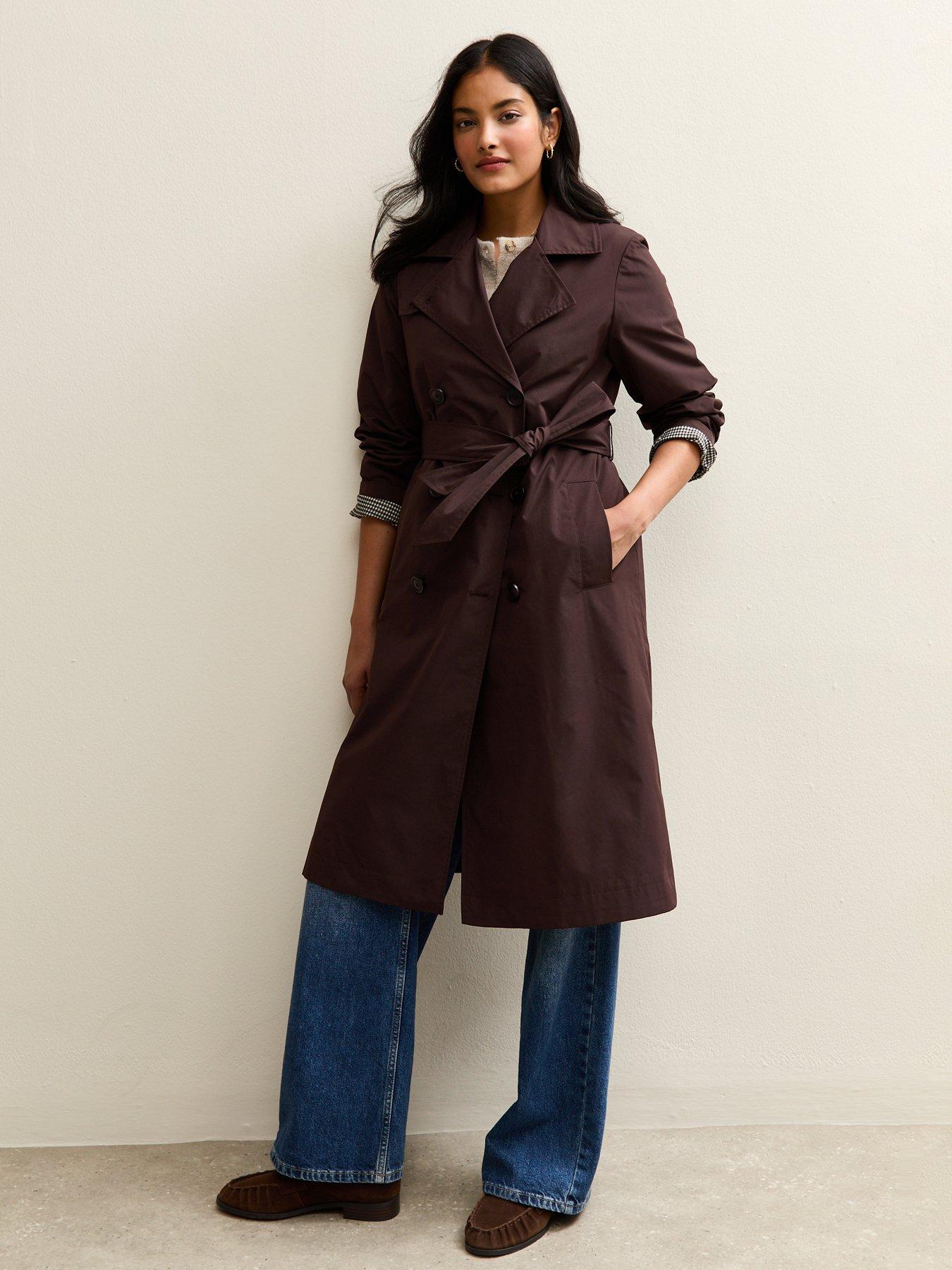 New Look Brown Double Breasted Trench Coat