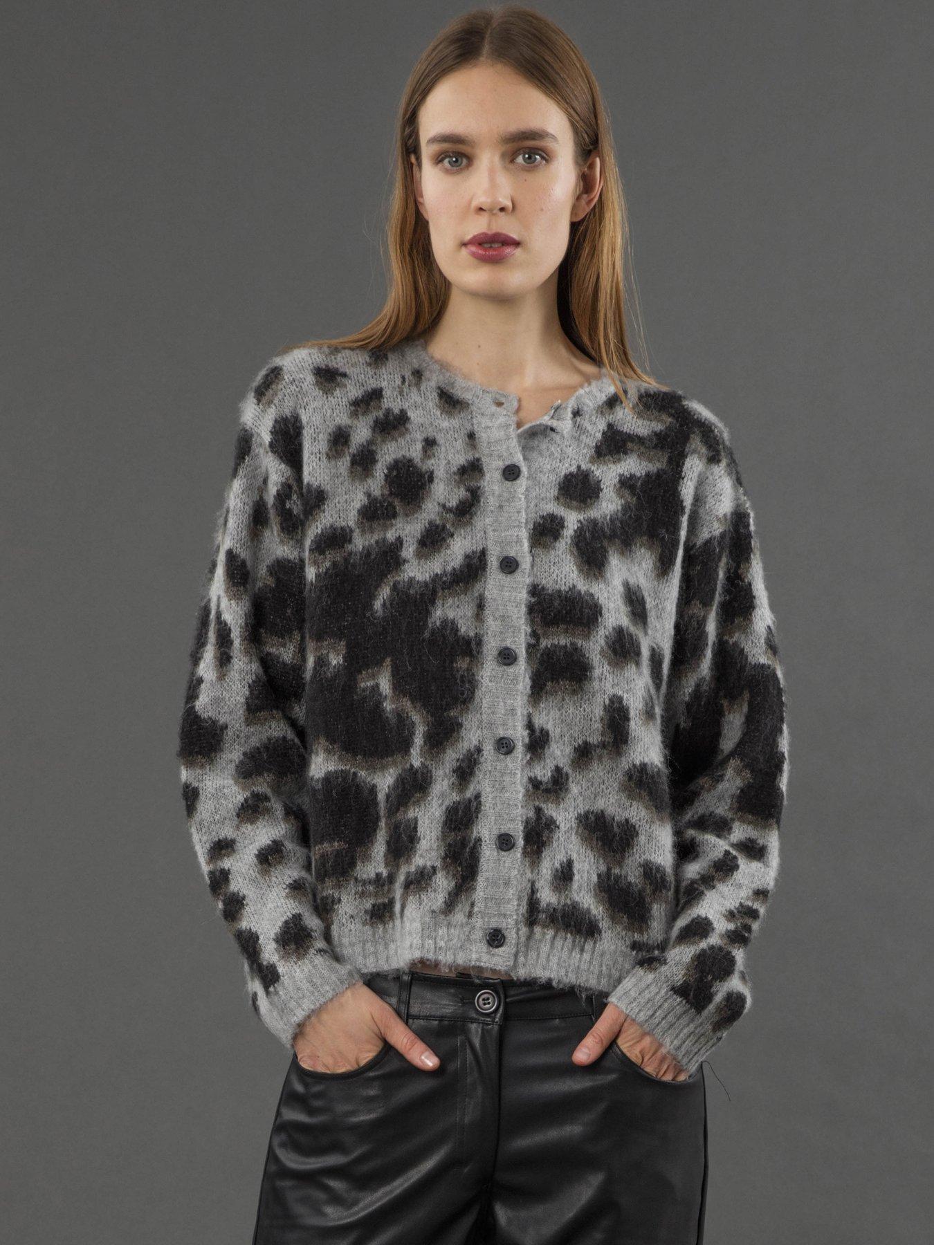 Religion Erin Button Through Animal Print Cardigan - Animal