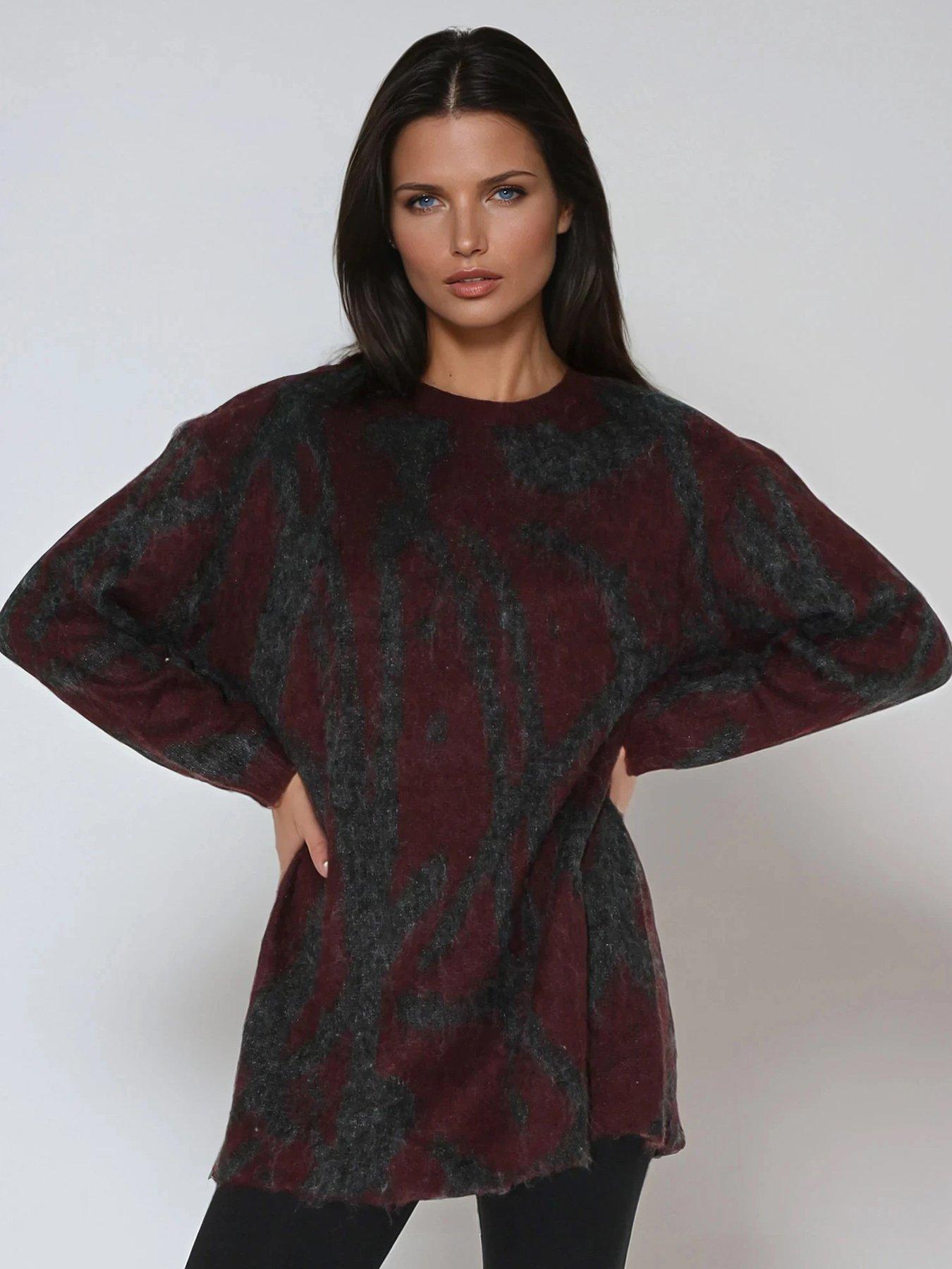 religion-maya-zip-through-abstract-stripe-jacquard-cardigan-greyoutfit