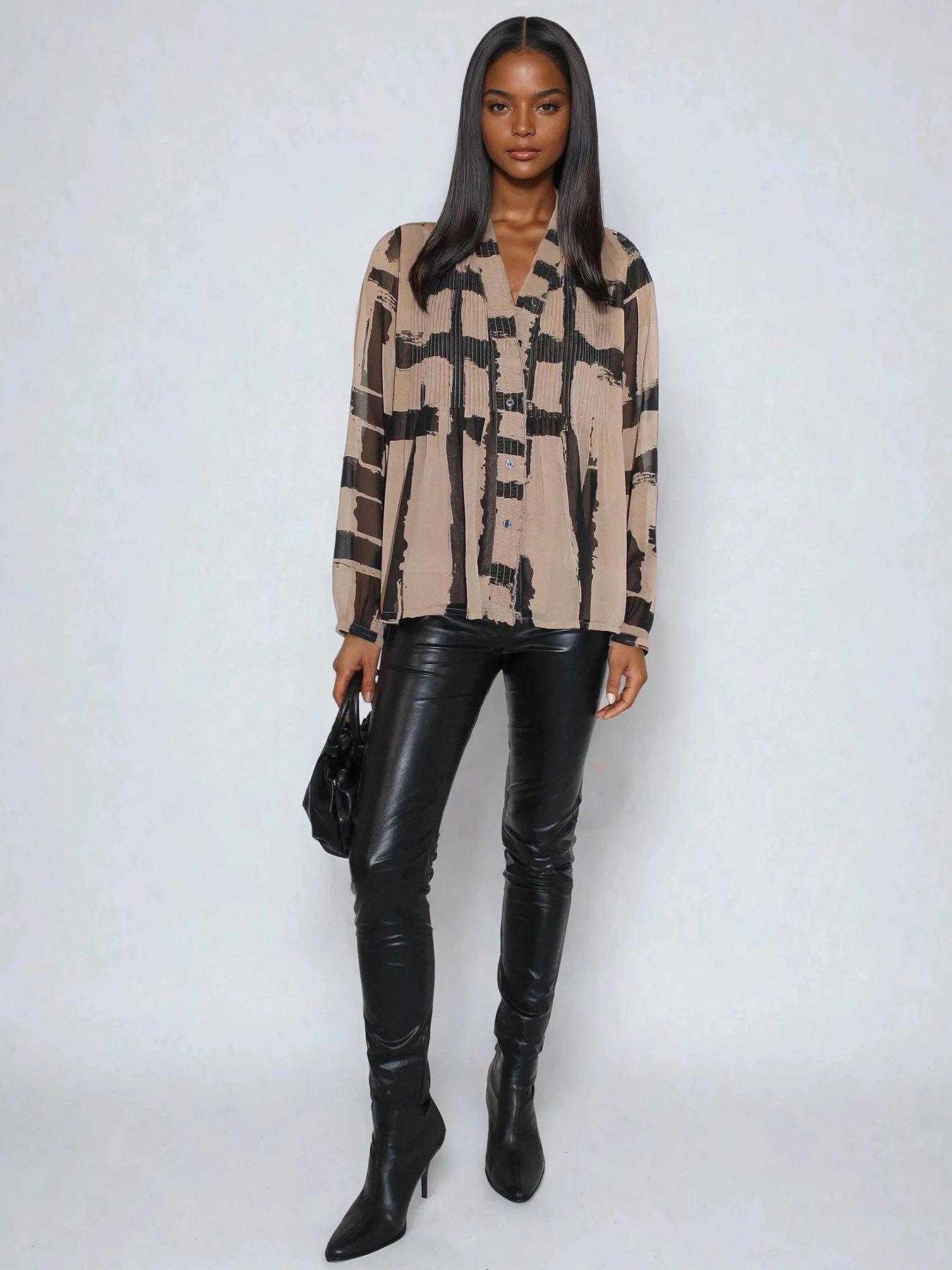 religion-carolina-abstract-stripe-frill-collar-shirt-brownback