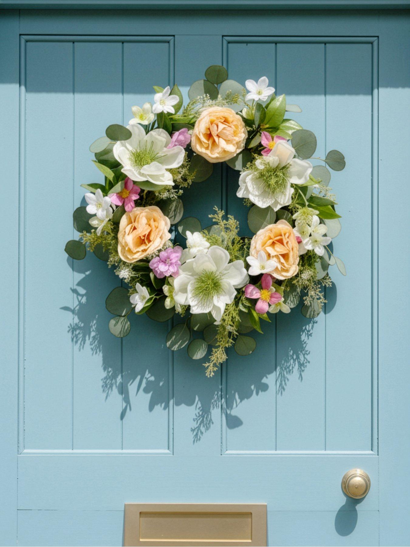 Image 1 of 4 of The Very Collection 60cm Tropical Flower Wreath