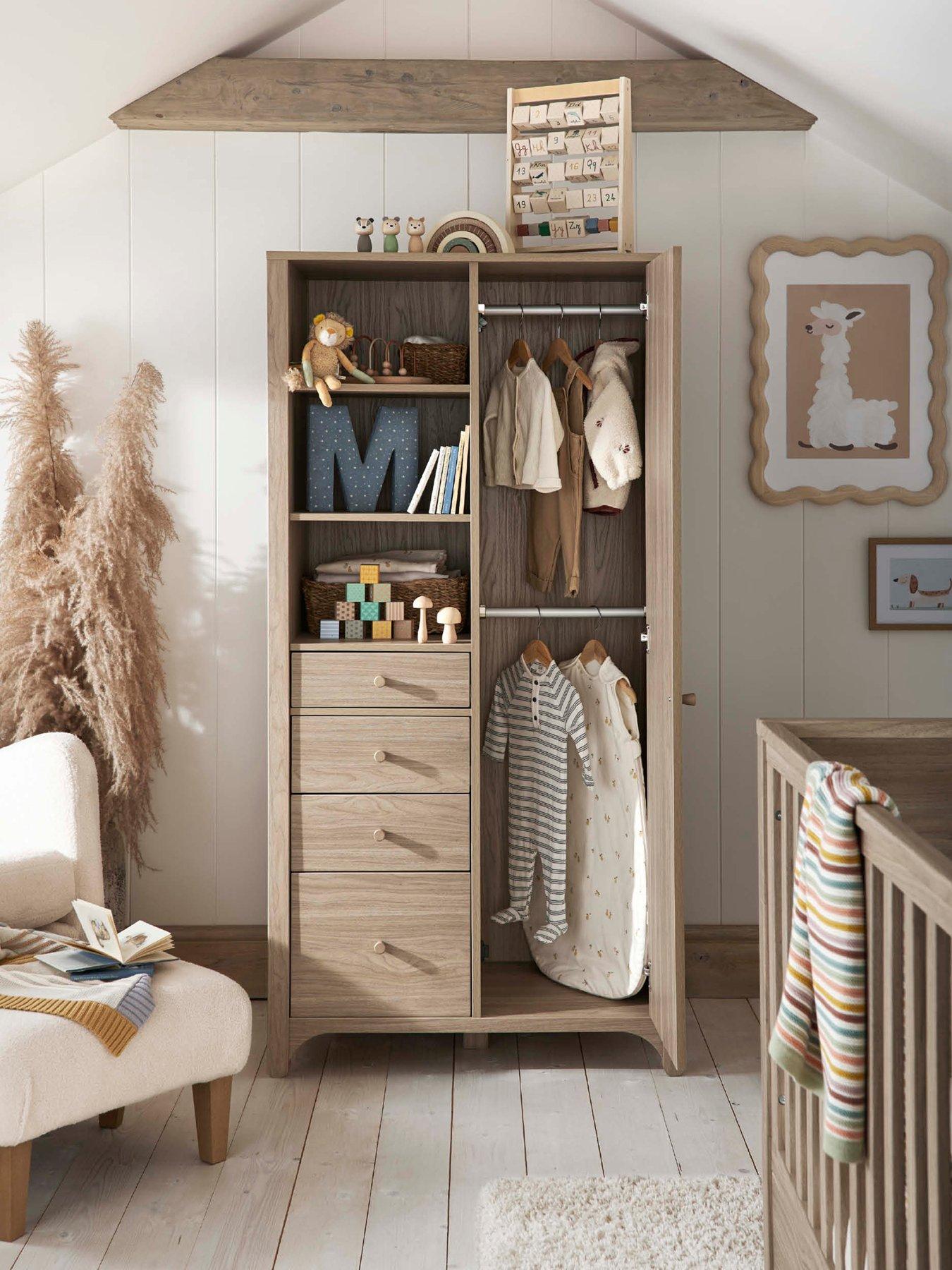Image 1 of 6 of Mamas & Papas Barton Wardrobe - Natural Oak