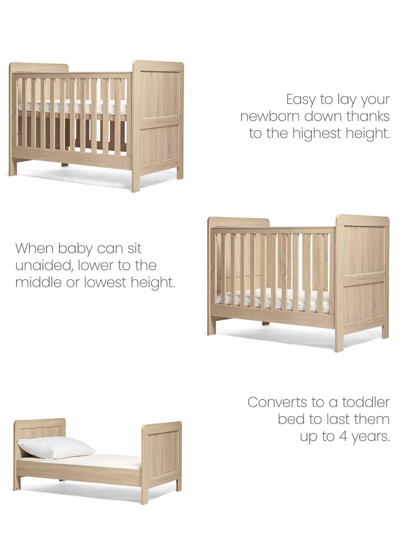 Mamas & Papas Atlas Convertible Cot - Light Oak