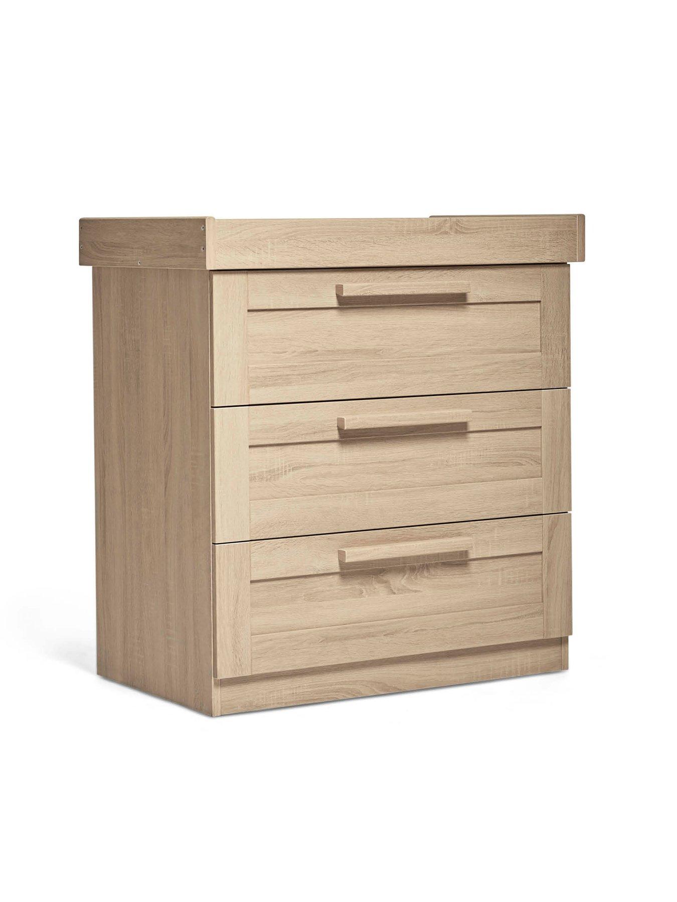 Image 6 of 6 of Mamas & Papas Atlas Convertible Cot Set (Convertible Cot &amp; Dresser) - Light Oak