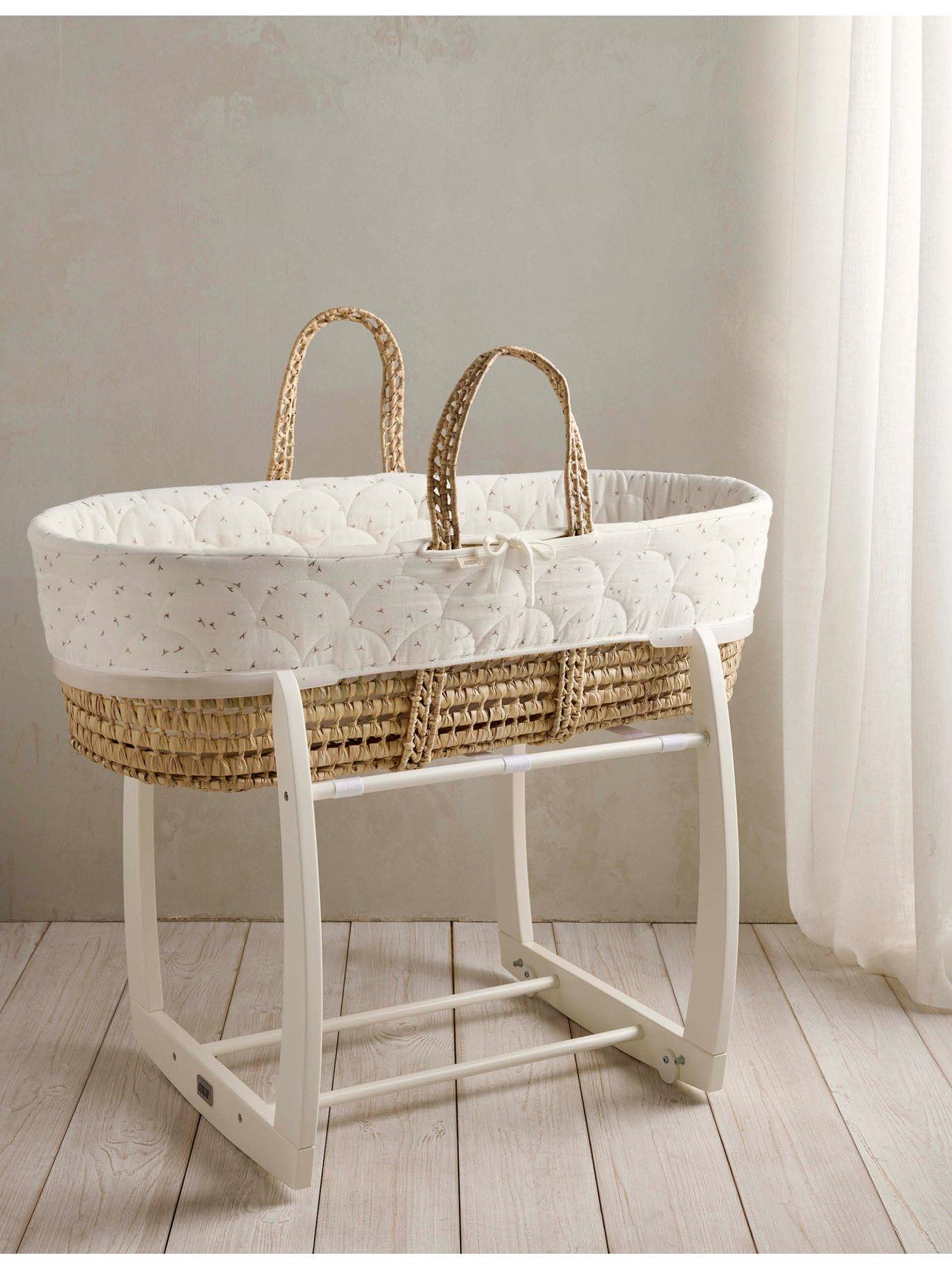 Image 1 of 6 of Mamas & Papas Moses Basket - Welcome To The World - Seedling