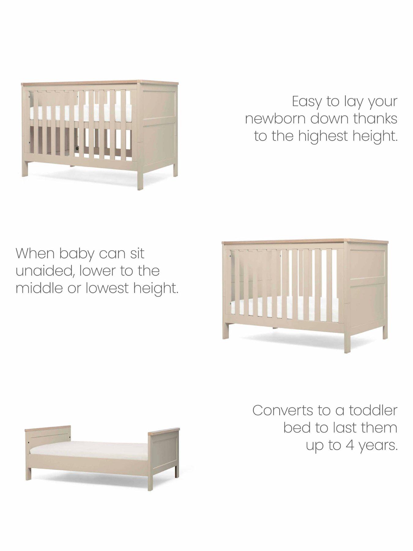 Mamas & Papas Wedmore Small Cotbed Set (Small Cotbed  &  Dresser) Pebble