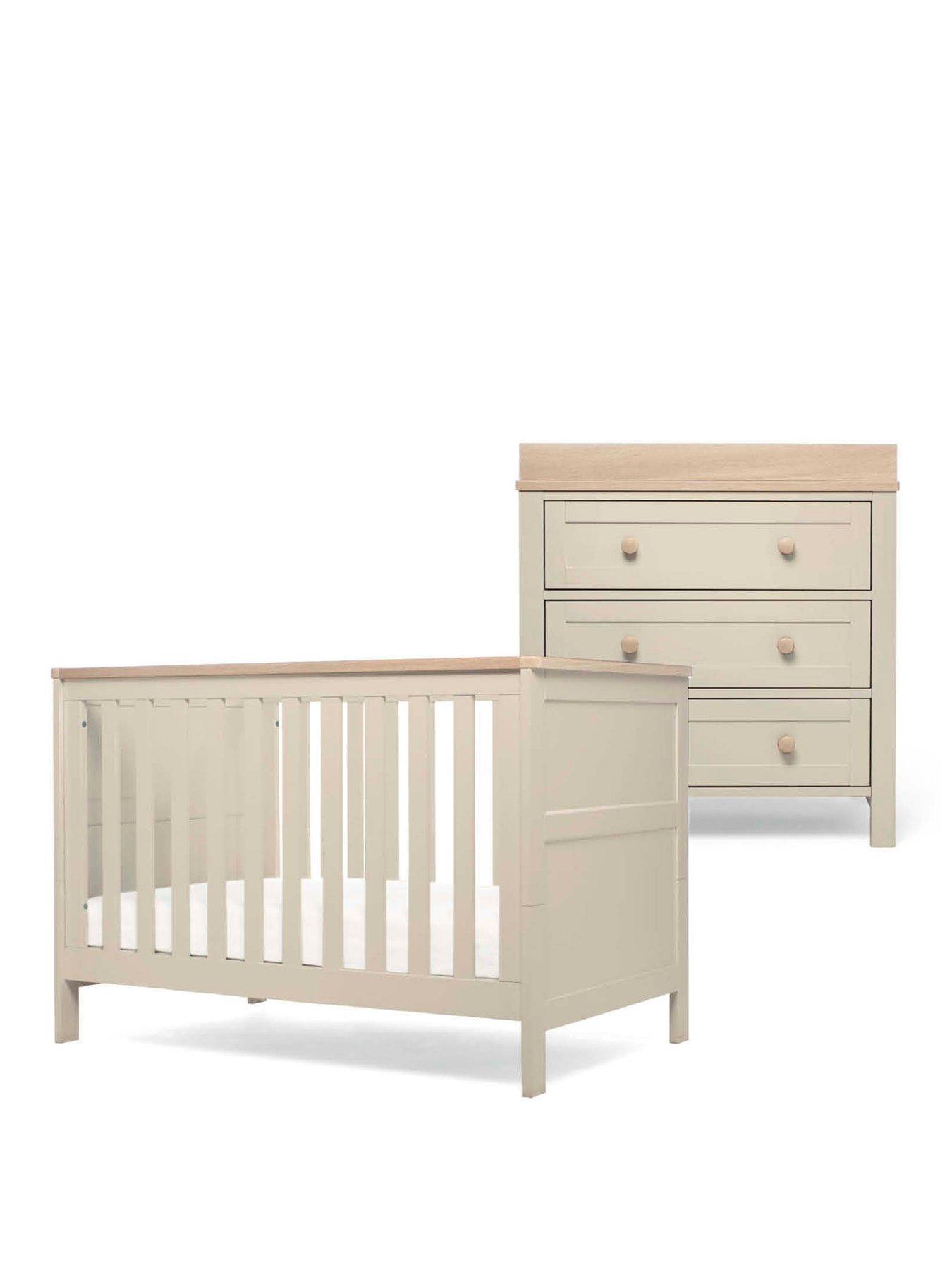 Image 2 of 6 of Mamas & Papas Wedmore Small Cotbed Set (Small Cotbed &amp; Dresser) Pebble