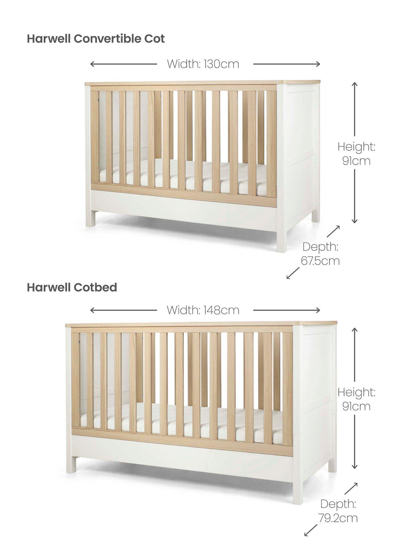 Mamas & Papas Harwell Convertible Cot - White Natural