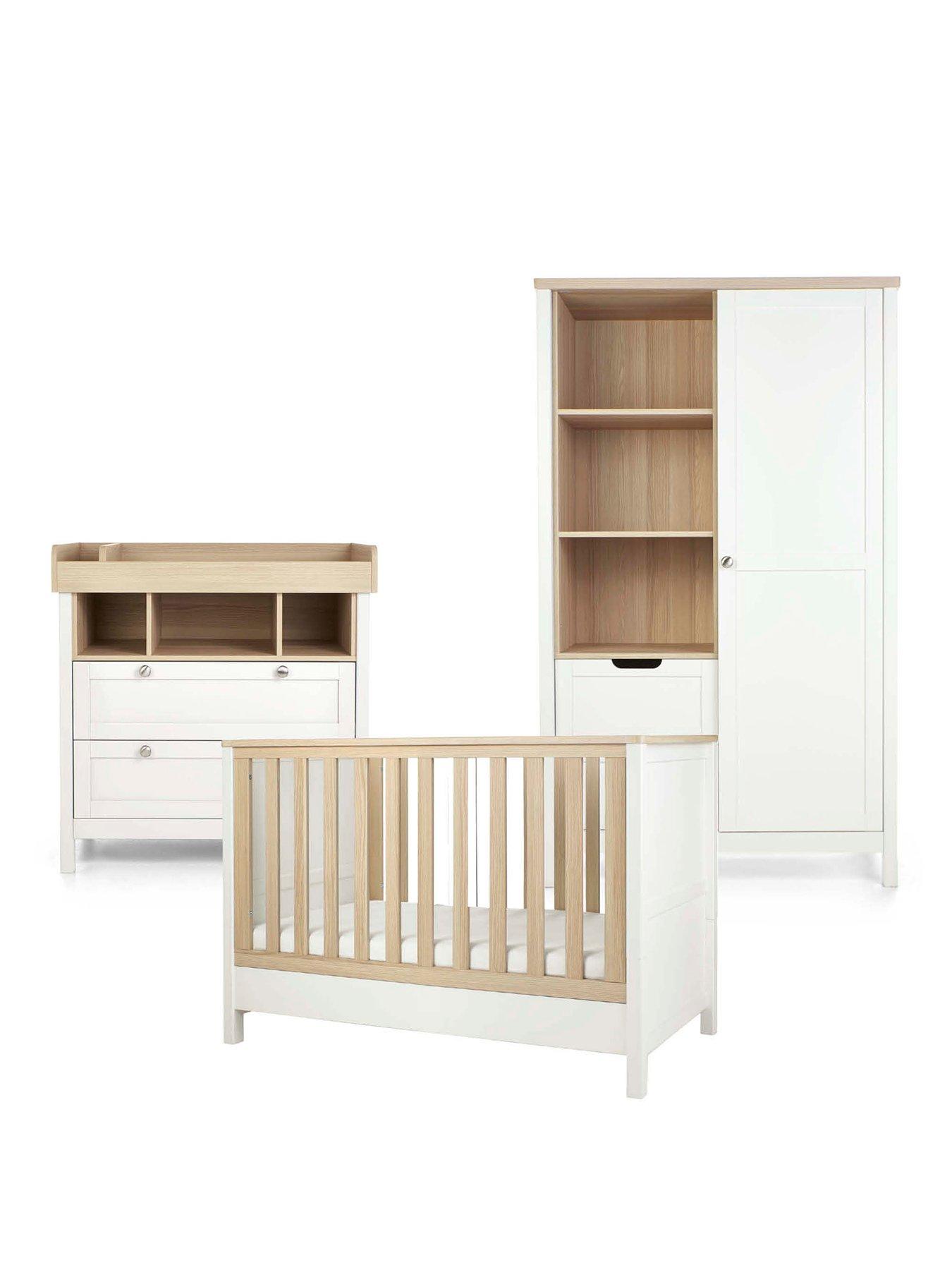 Image 2 of 7 of Mamas & Papas Harwell Convertible Cot Range (Convertible Cot, Dresser &amp; Wardrobe) - White