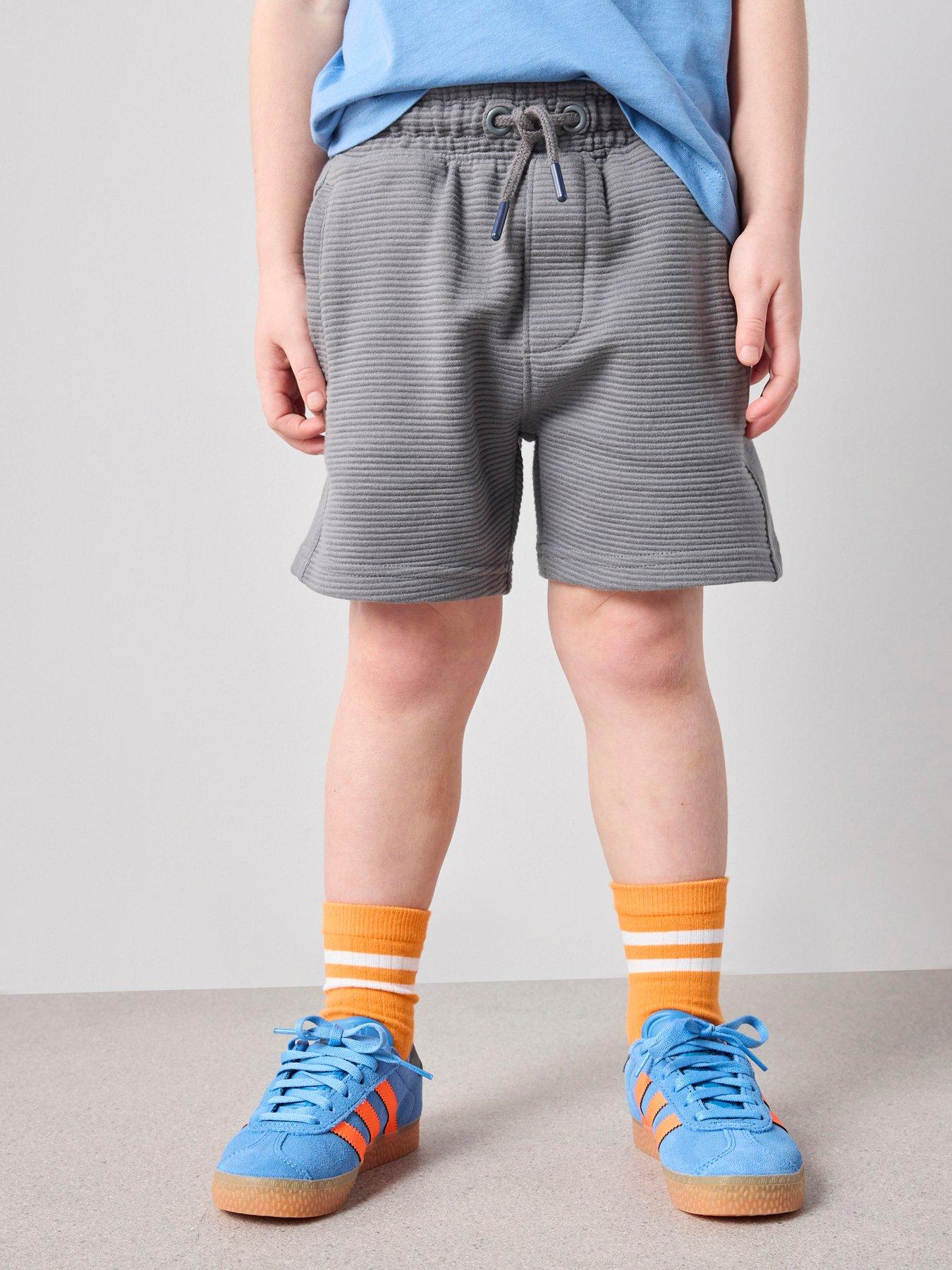 The Very Collection Boys Ottoman Rib Textured Shorts - Grey