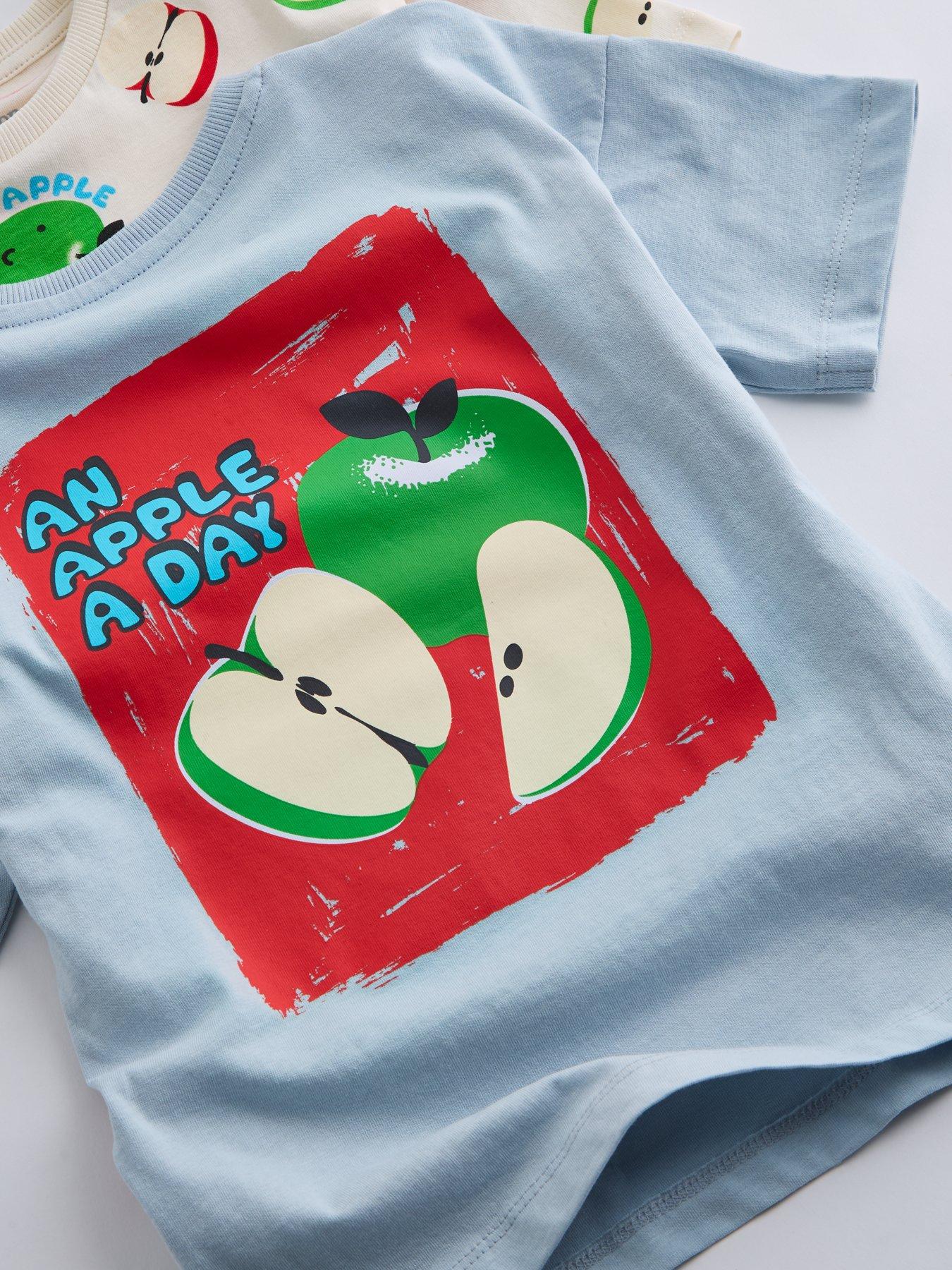 Image 4 of 5 of The Very Collection Boys 2 Pack Fruit Print Long Sleeve Tshirts - Blue