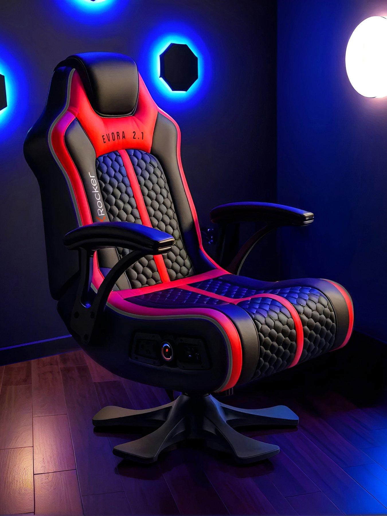 X Rocker X Rocker Evora 2.1 Audio Console Gaming Chair - Black / Red