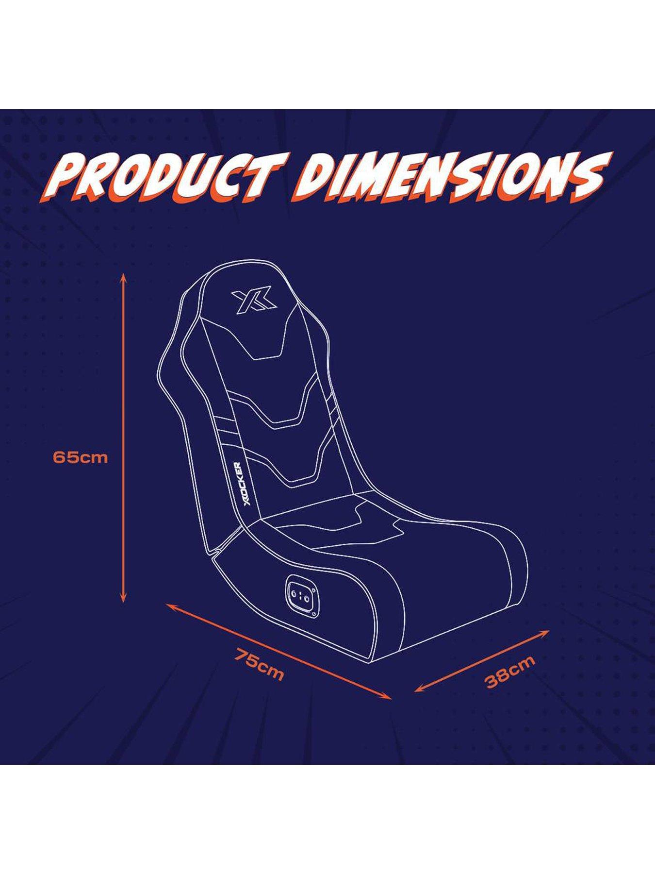 Image 7 of 7 of X Rocker X Rocker Shadow 2.0 Audio Floor Rocker Gaming Chair for Kids - Green / Black