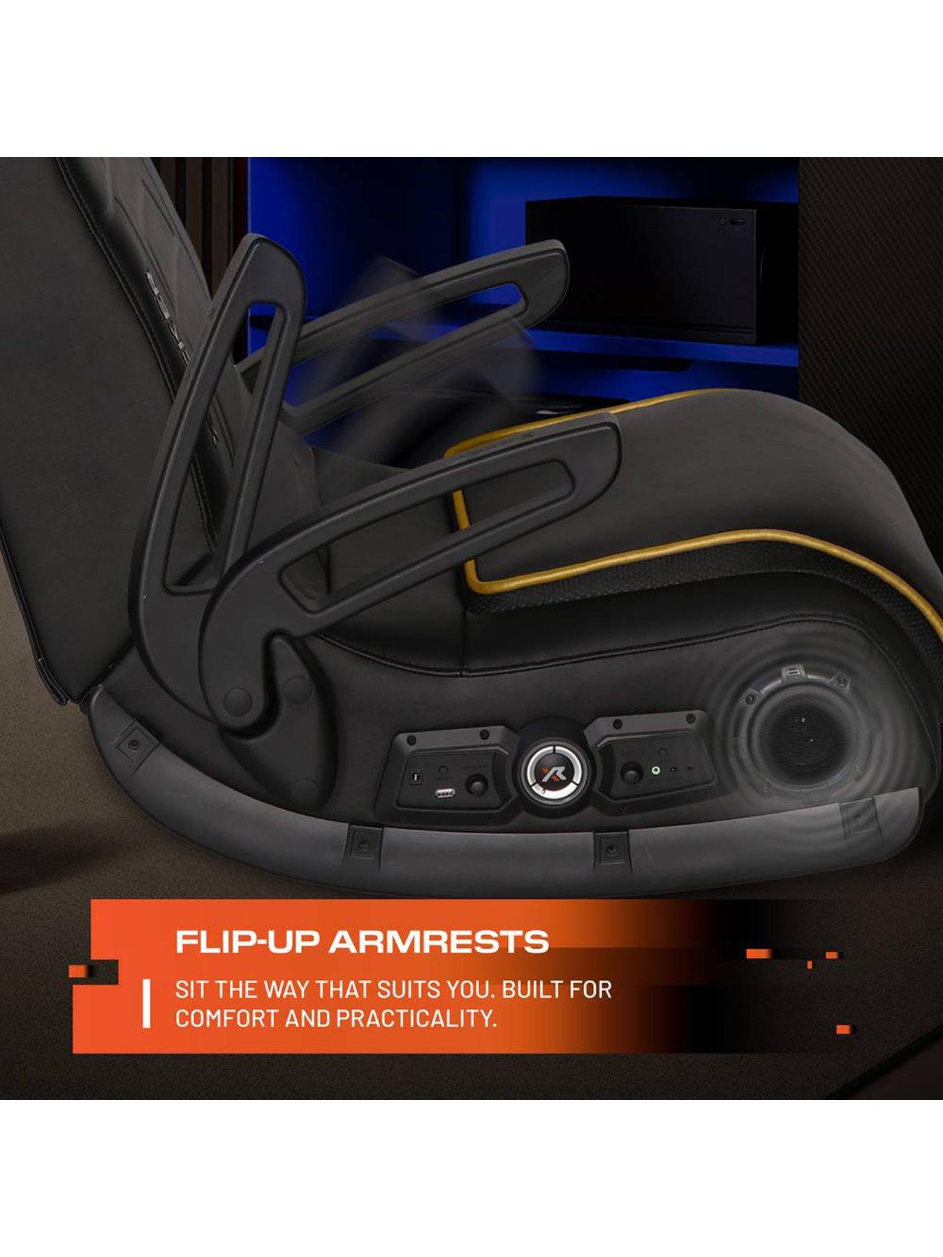 Image 5 of 7 of X Rocker X Rocker Sentinel 4.1 Bluetooth Audio Floor Rocker Gaming Chair - Black / Gold