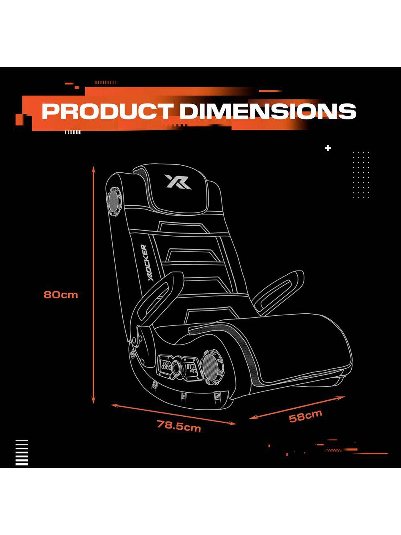 Image 7 of 7 of X Rocker X Rocker Sentinel 4.1 Bluetooth Audio Floor Rocker Gaming Chair - Black / Gold