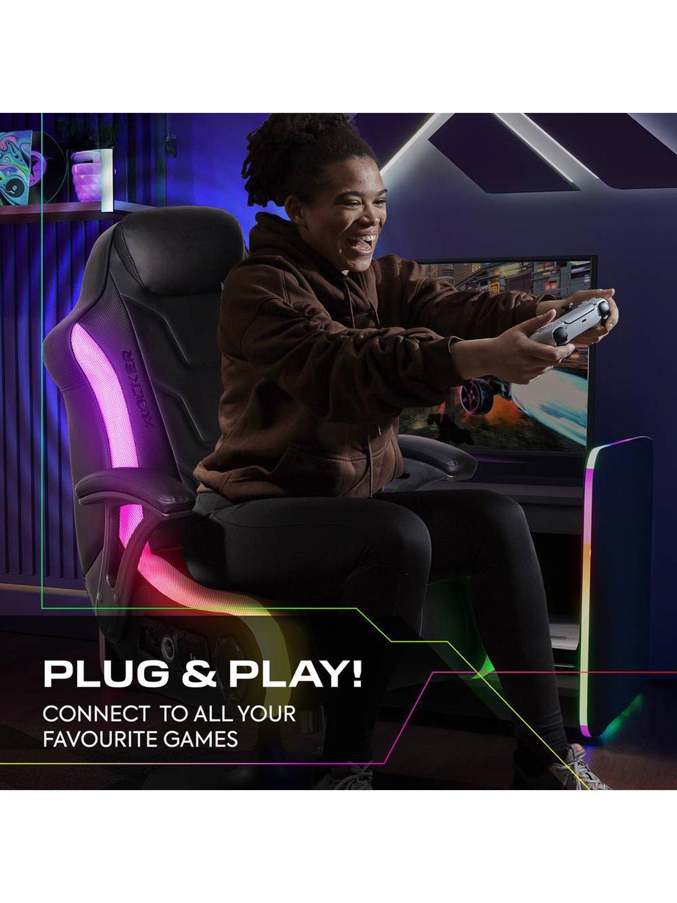 Image 6 of 7 of X Rocker X Rocker Monsoon 4.1 Audio LED Console Gaming Chair with App-Controlled LED - Black
