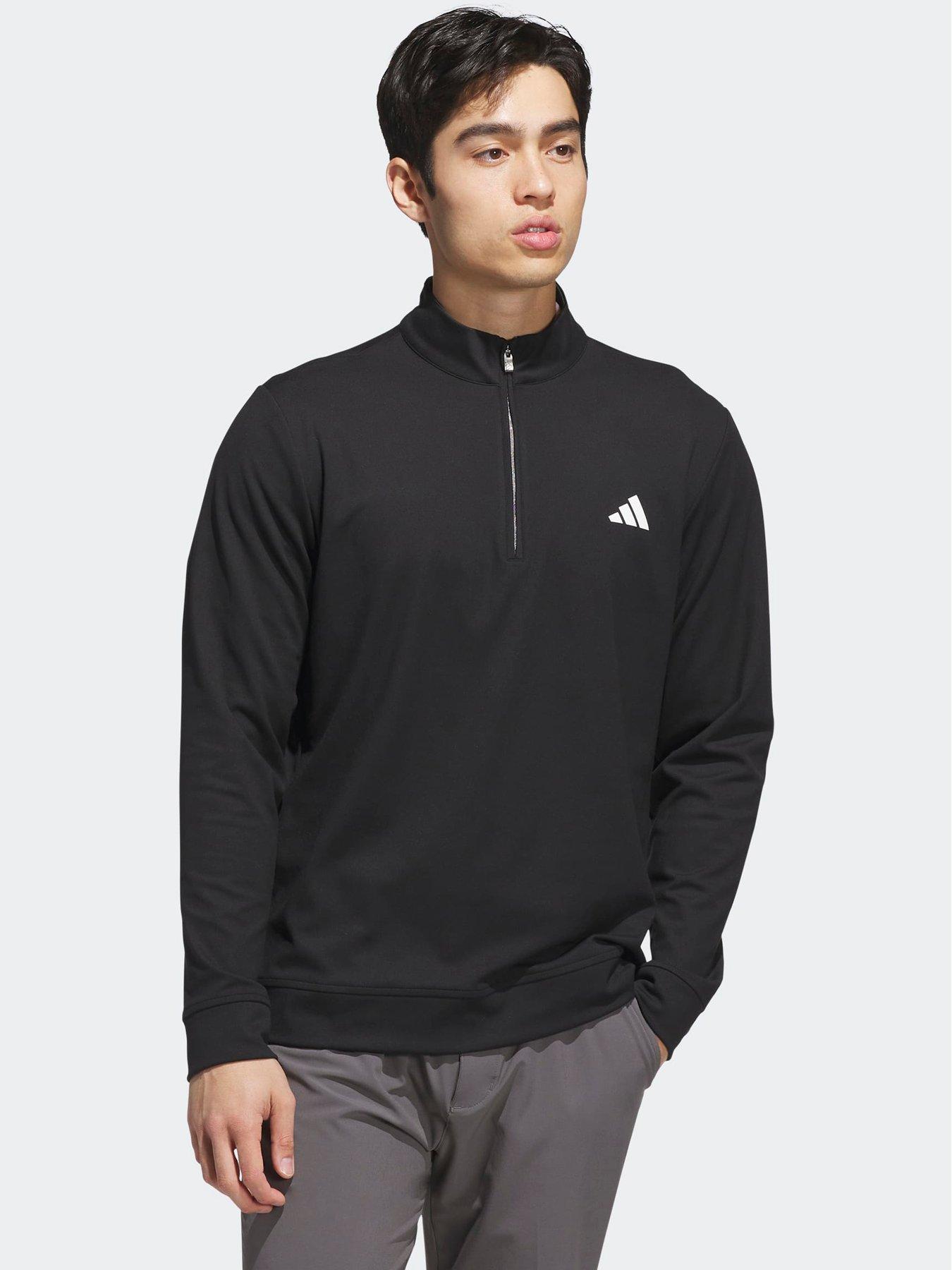 adidas Mens Golf Ultimate365 Classic Quarter Zip - Black