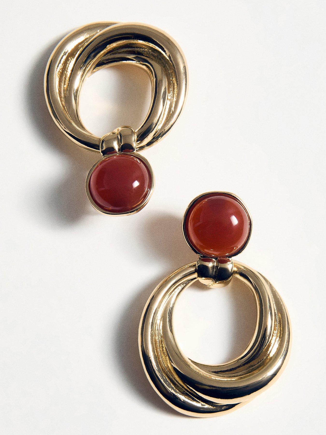 Image 3 of 3 of Mango Mixed Hoop Earrings - Gold