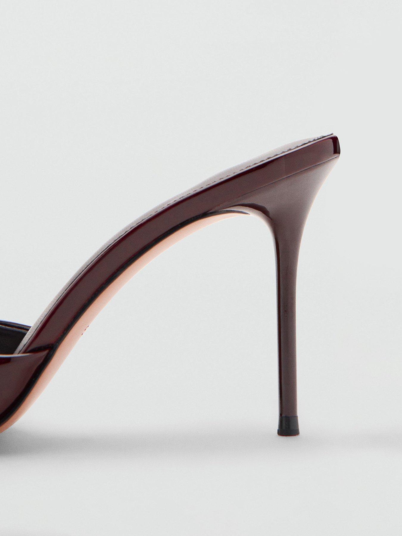 Image 3 of 5 of Mango Patent Leather Floral Heeled Sandals