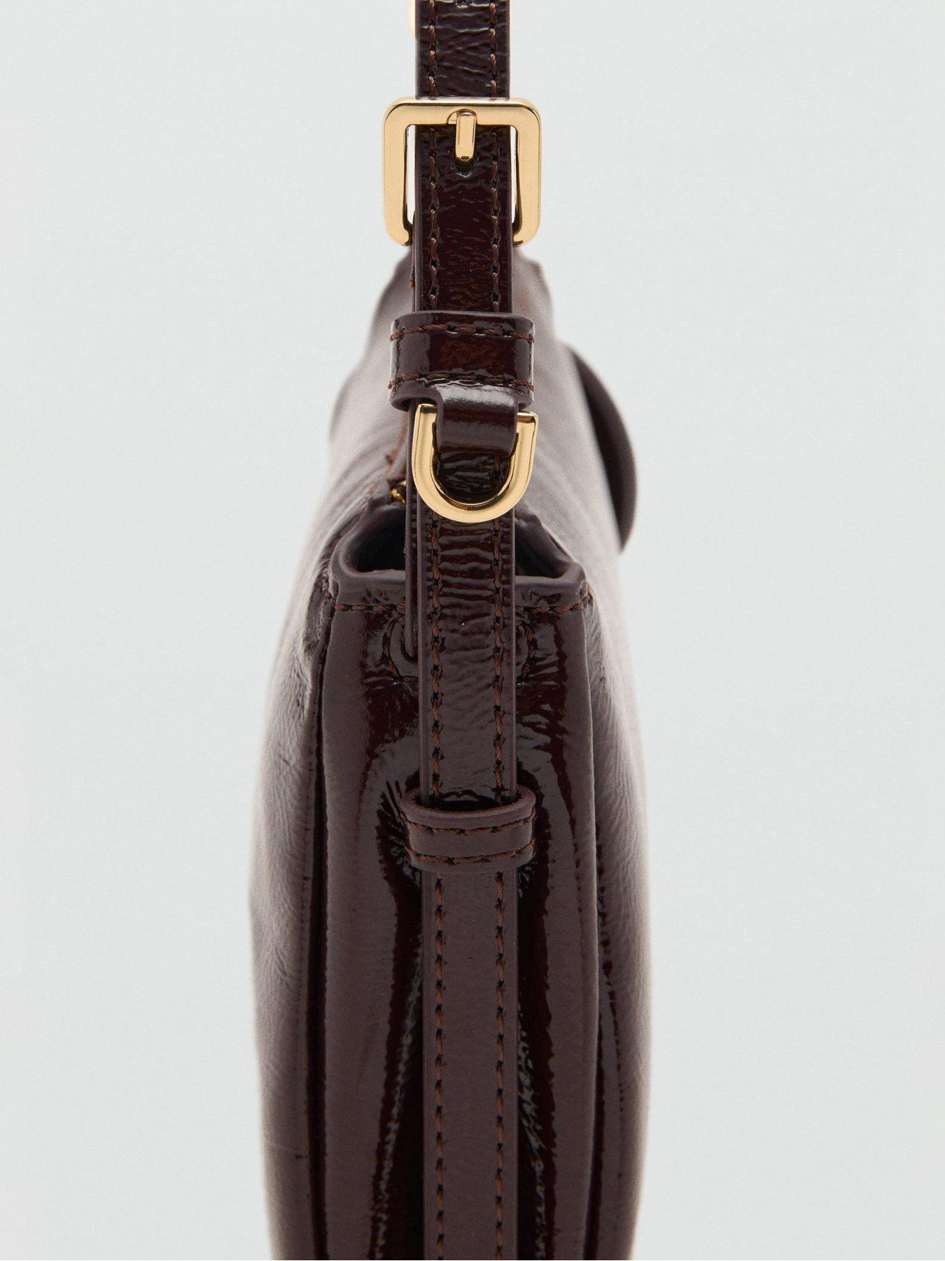 Image 4 of 4 of Mango Mirror Charm Shoulder Bag - Red