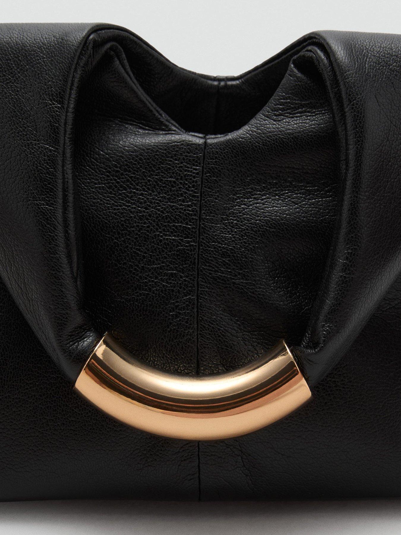 mango-handbag-with-metal-handle-blackback