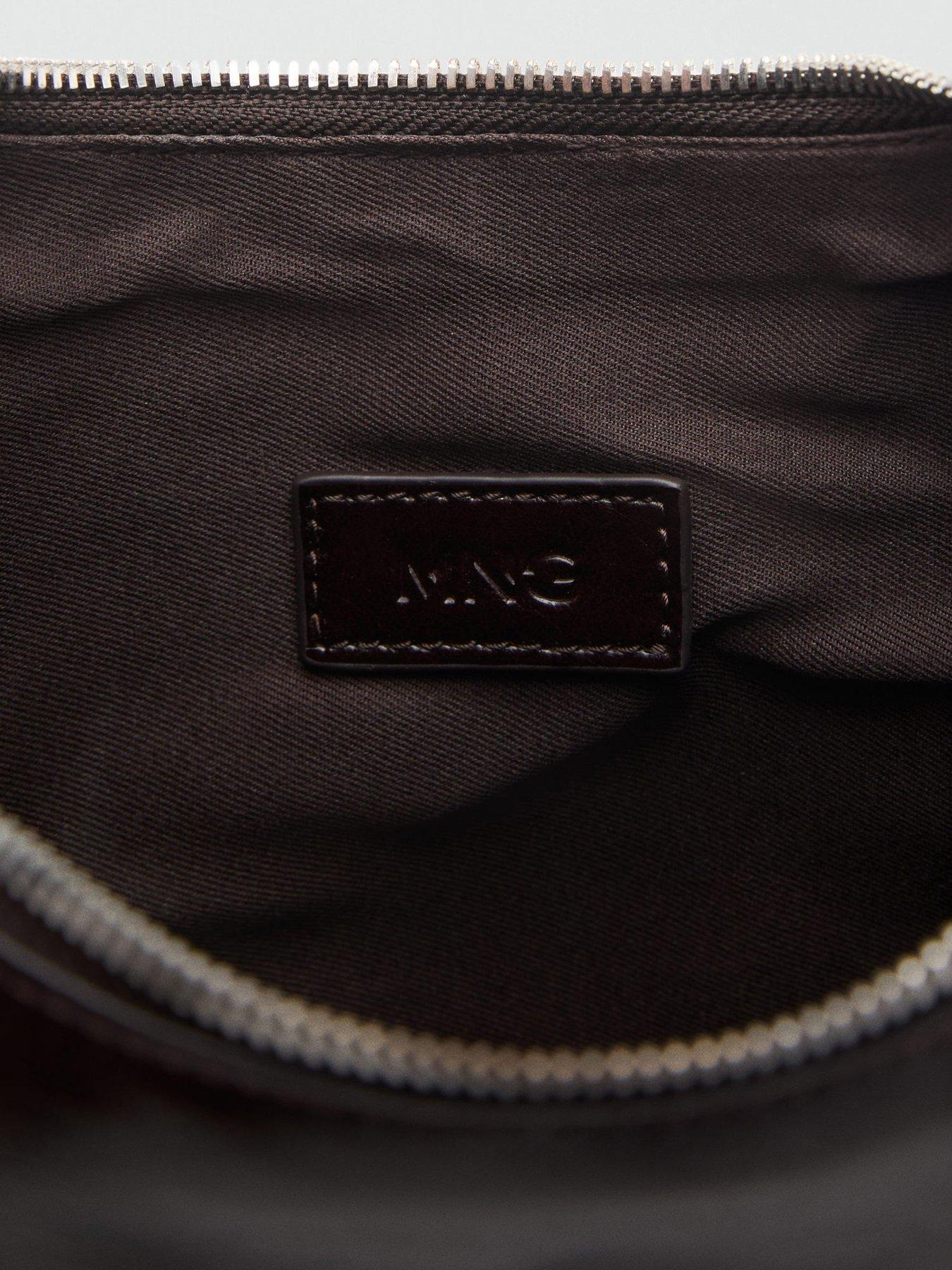 Image 2 of 3 of Mango Medium Oval Bag With A Pebbled Effect - Brown