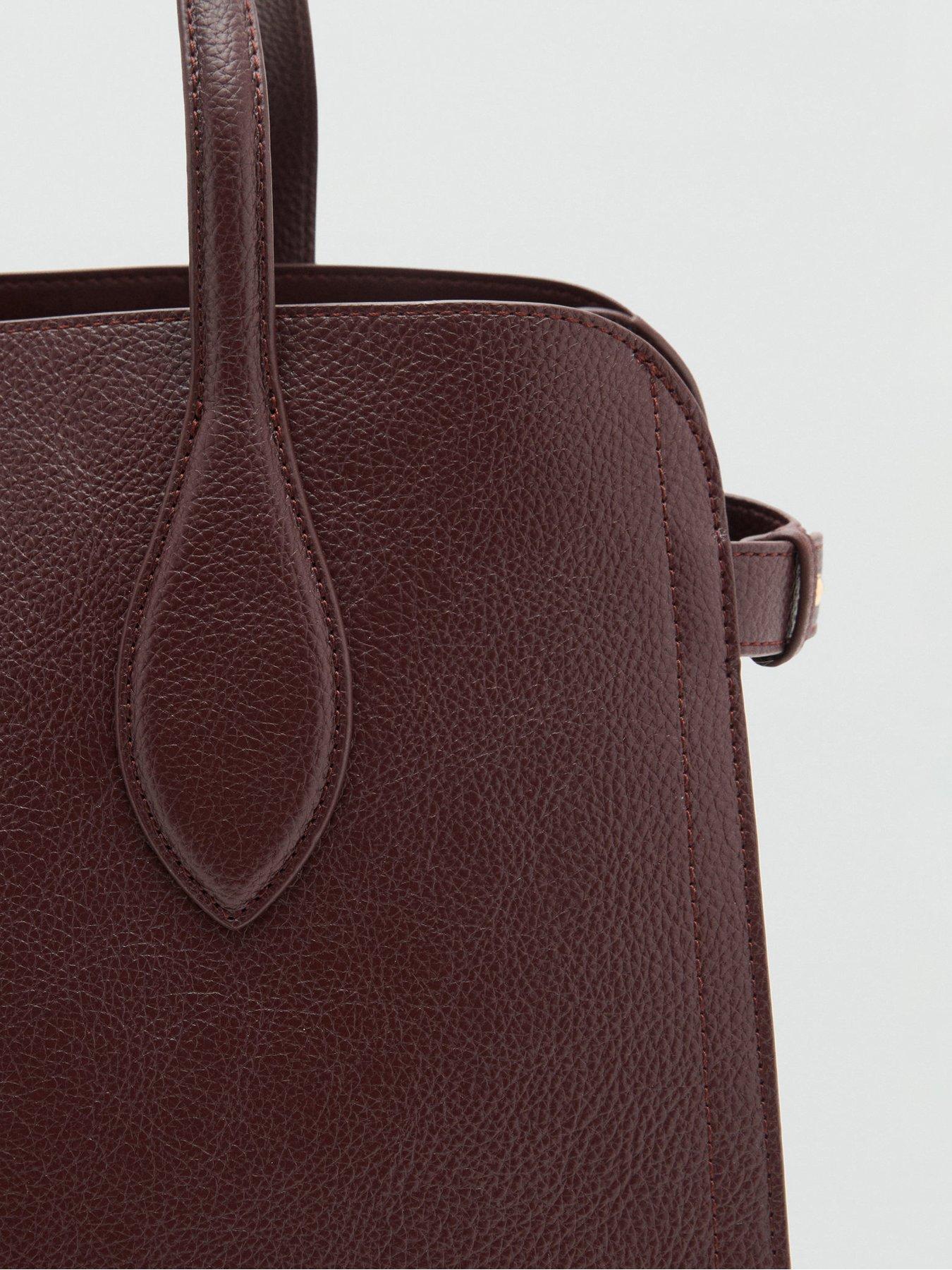 Image 5 of 5 of Mango Medium Bag With Pebbled Leather Effect - Red