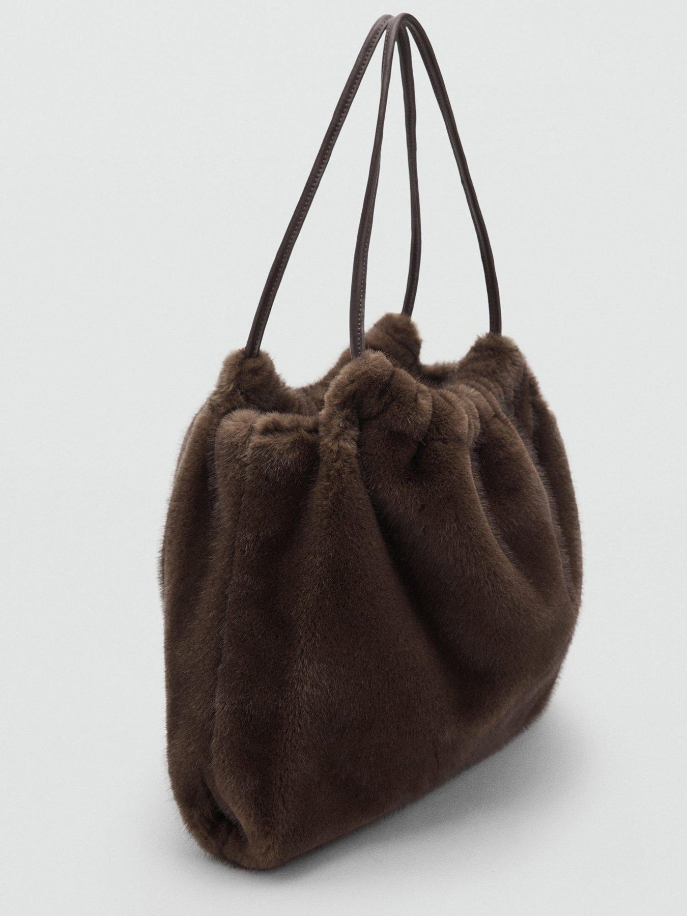 Image 2 of 4 of Mango Faux Fur Tote Bag