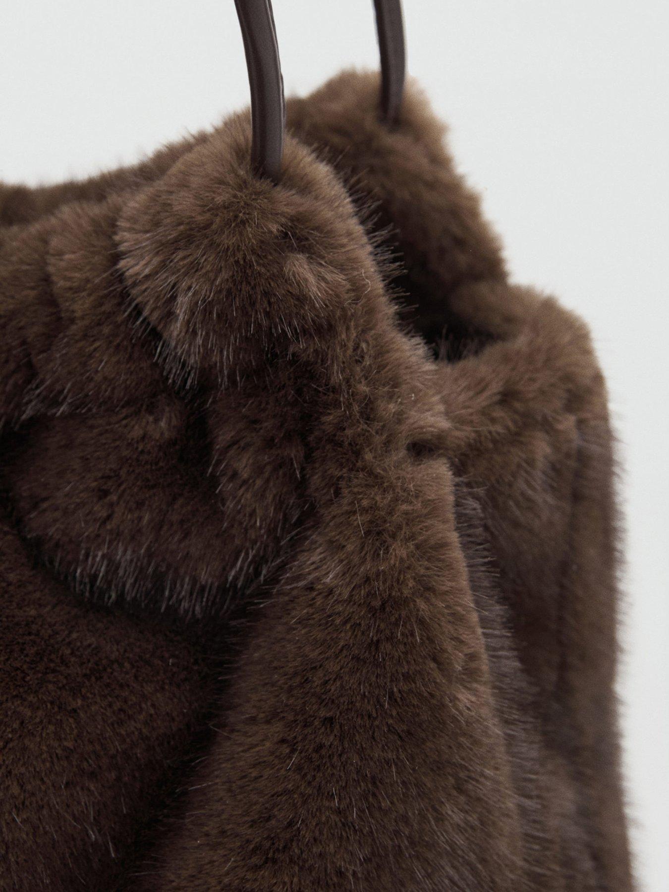 Image 3 of 4 of Mango Faux Fur Tote Bag