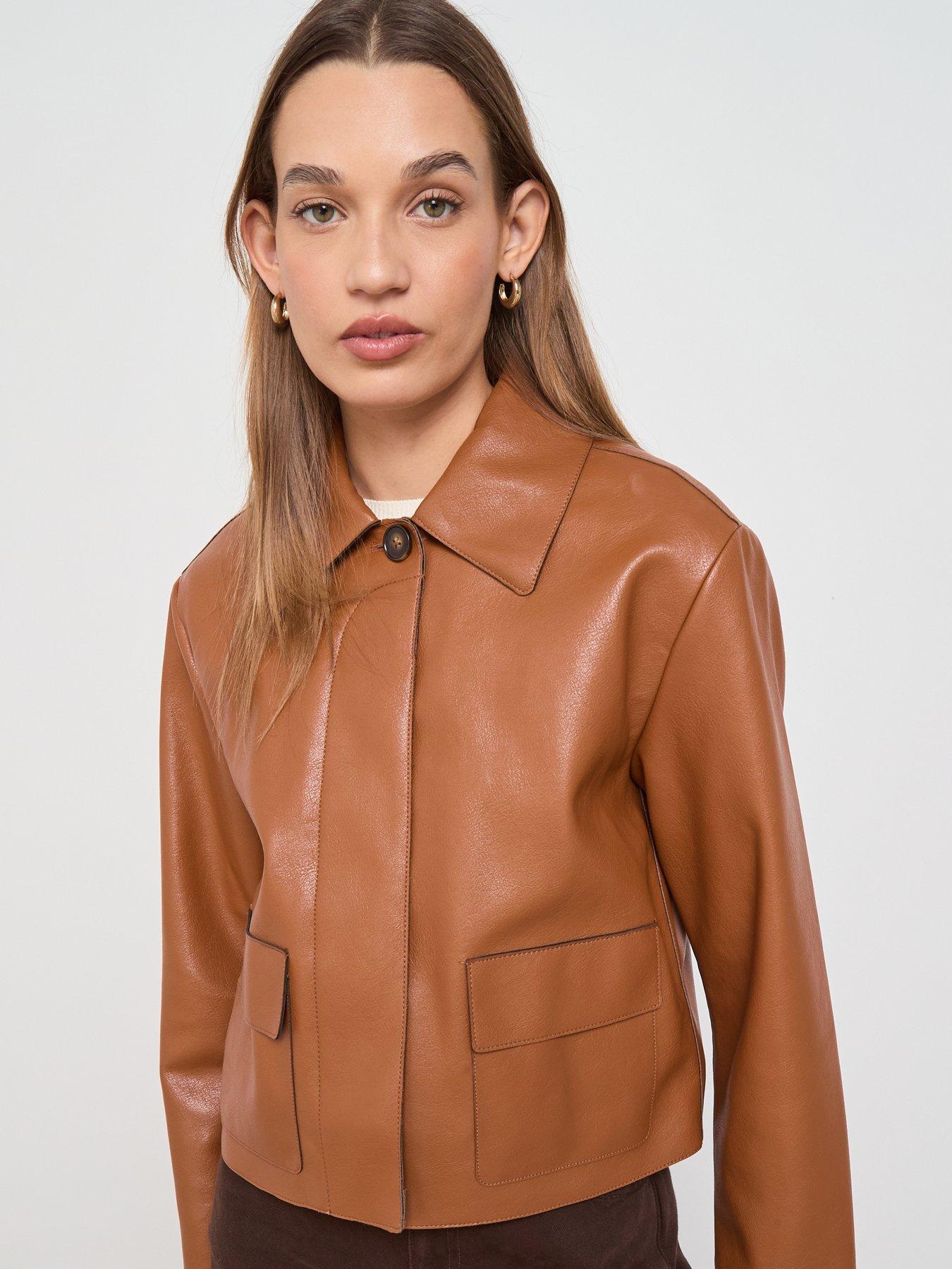 mango-leather-effect-jacket-with-pockets