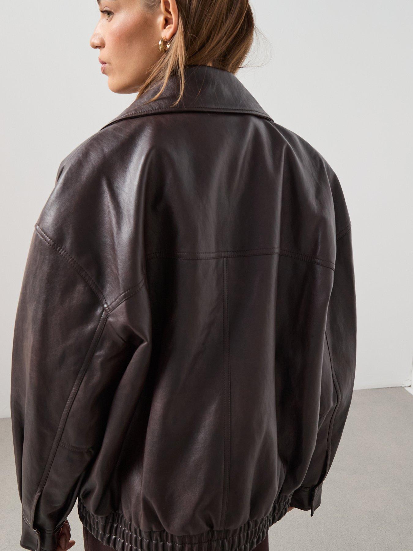 mango-oversized-leather-effect-jacket-brownstillFront
