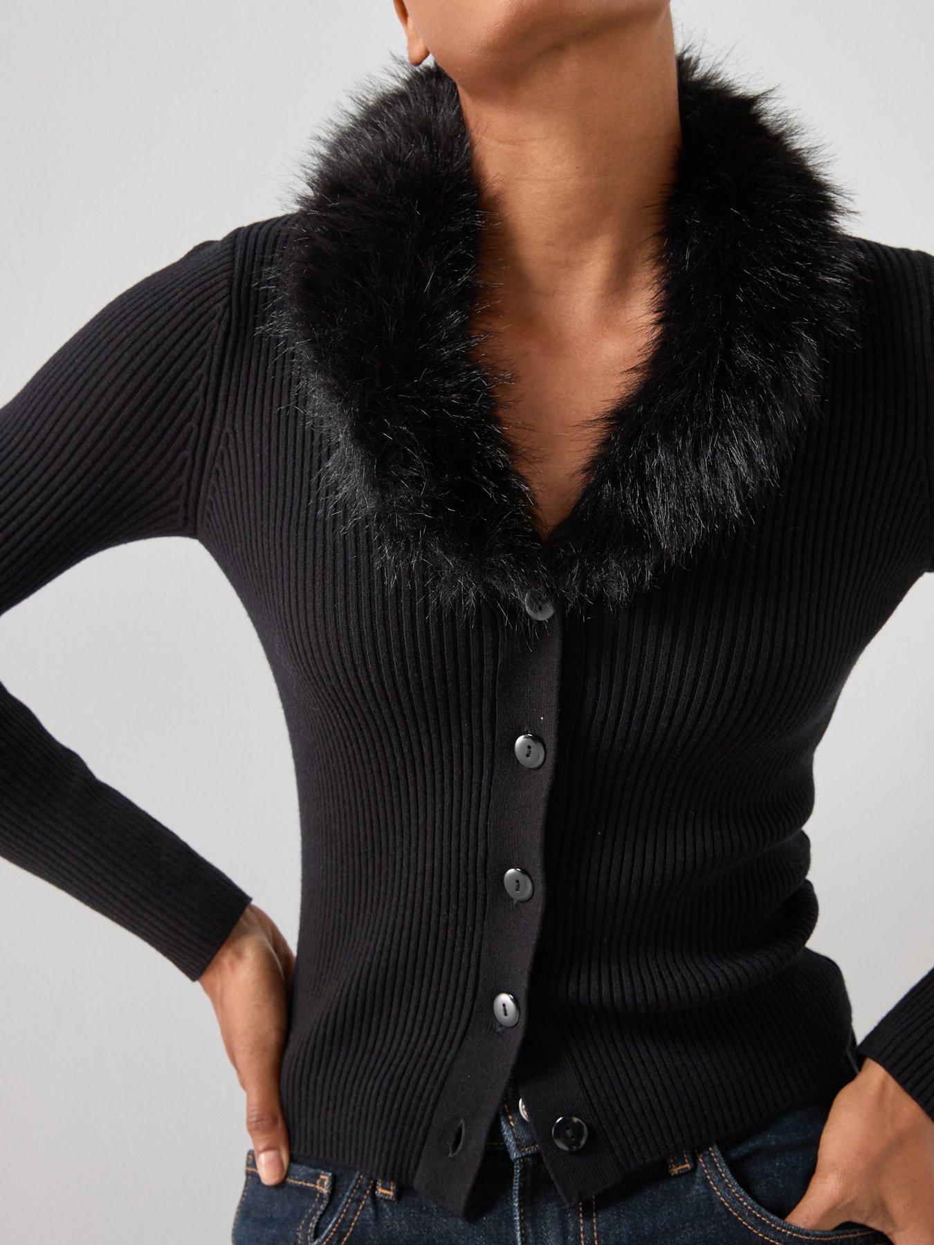 mango-cardigan-with-faux-fur-collardetail