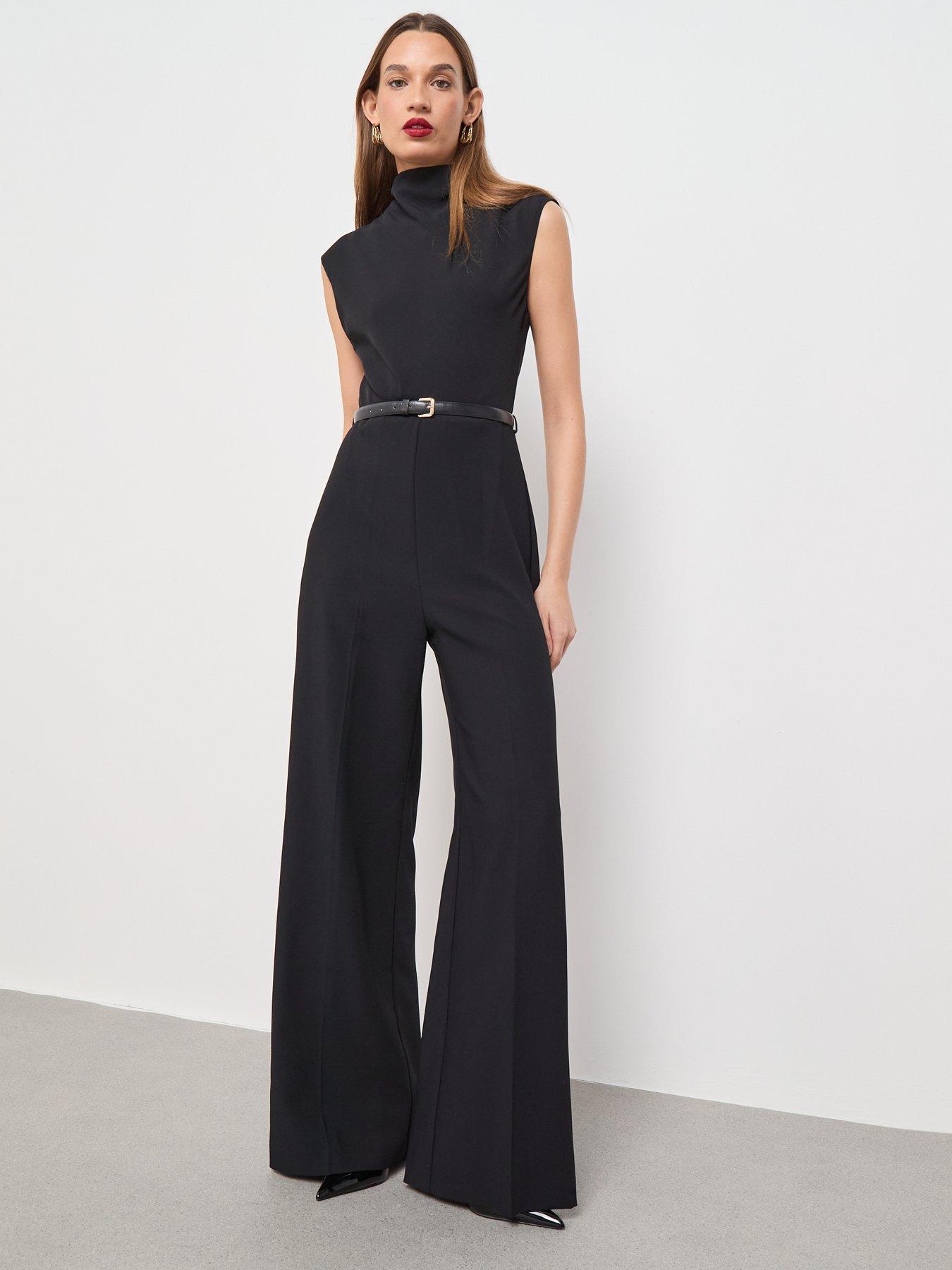 Image 5 of 6 of Mango Jumpsuit With Draped Neck And Belt